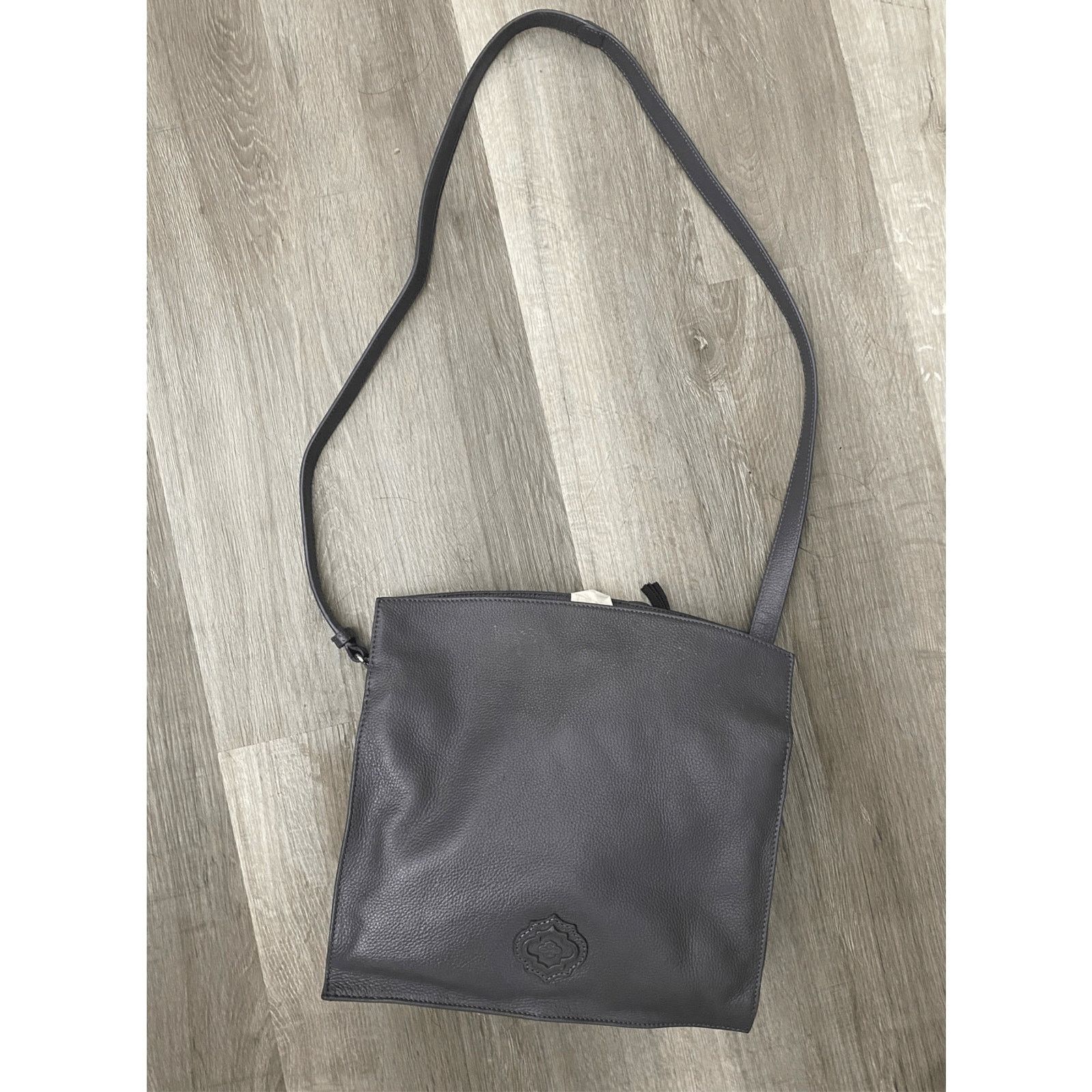 Ghurka Ghurka Original Dark Gray Square Crossbody Purse, MP $695 Size ONE SIZE - 1 Thumbnail
