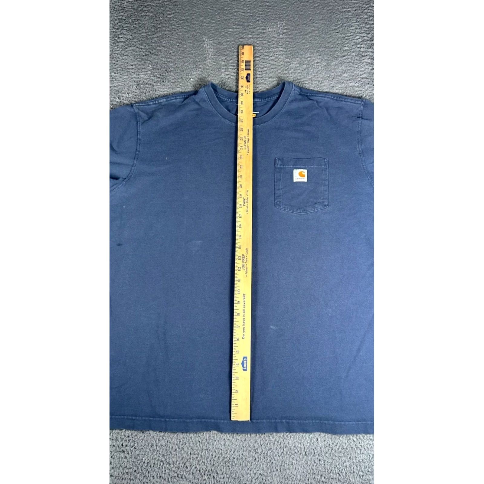 Carhartt Carhartt Mens T Shirt 2XL Navy Blue Short Sleeve Original Fit Pocket Workwear Size US XXL / EU 58 / 5 - 7 Thumbnail