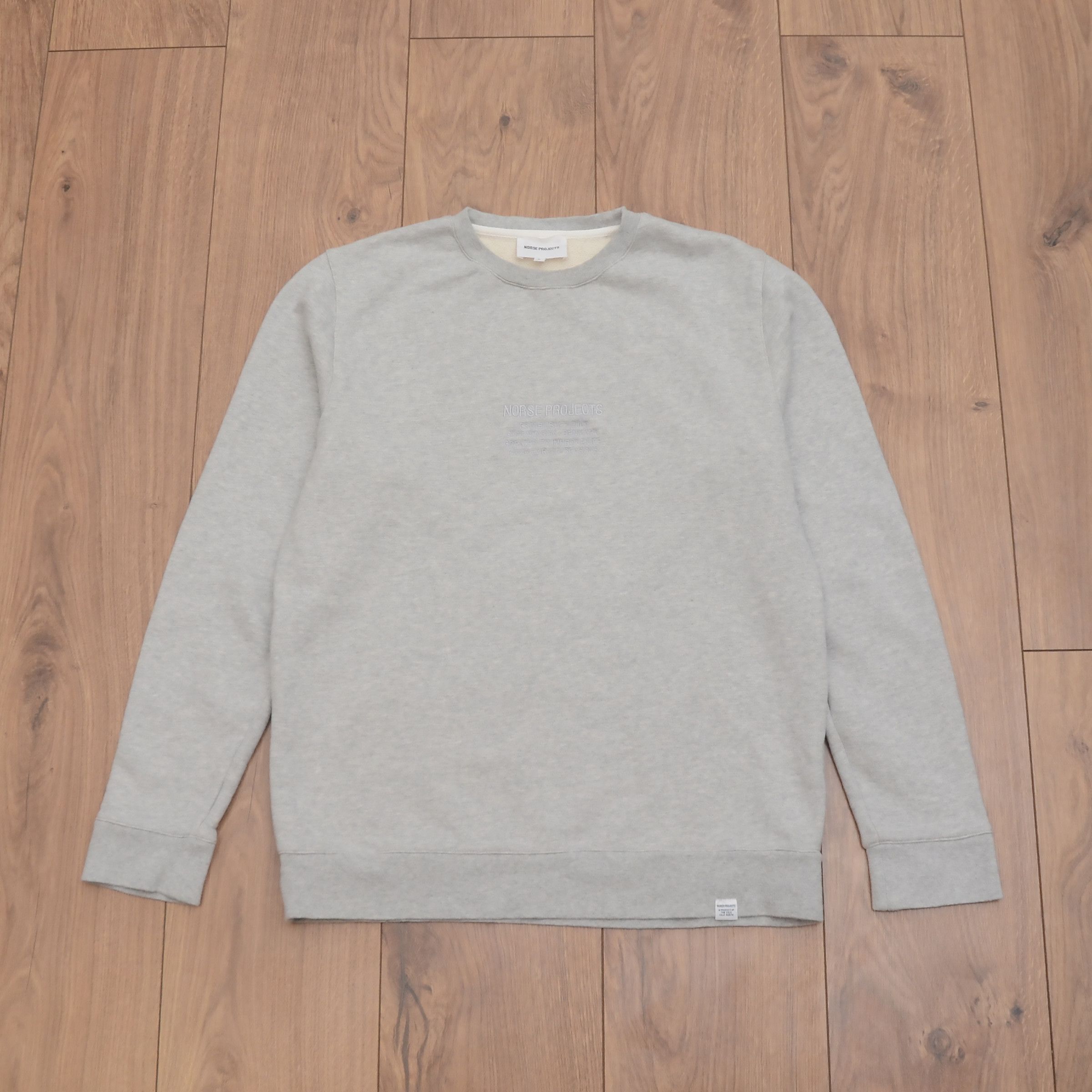 Norse Projects Norse Projects VAGN LOGO CREW Long Sweatshirt Sz L Big Logo Size US L / EU 52-54 / 3 - 2 Thumbnail
