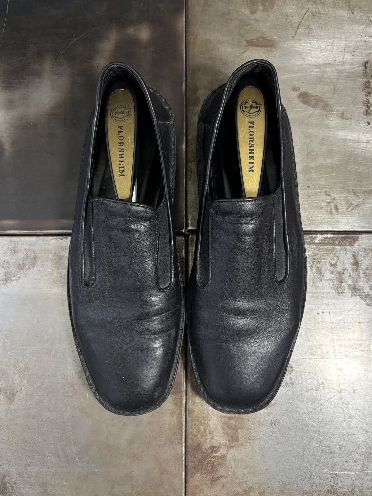 Bruno Bordese 2000s Clone by Bruno Bordese Leather Loafers Designer Square Size US 12 / EU 45 - 3 Thumbnail