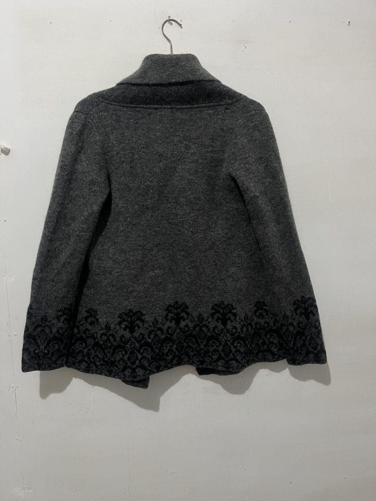 POST ARCHIVE FACTION (PAF) Adrienne Vittadini Grey Wool Blend Knit Cardigan Size US M / EU 48-50 / 2 - 8 Thumbnail