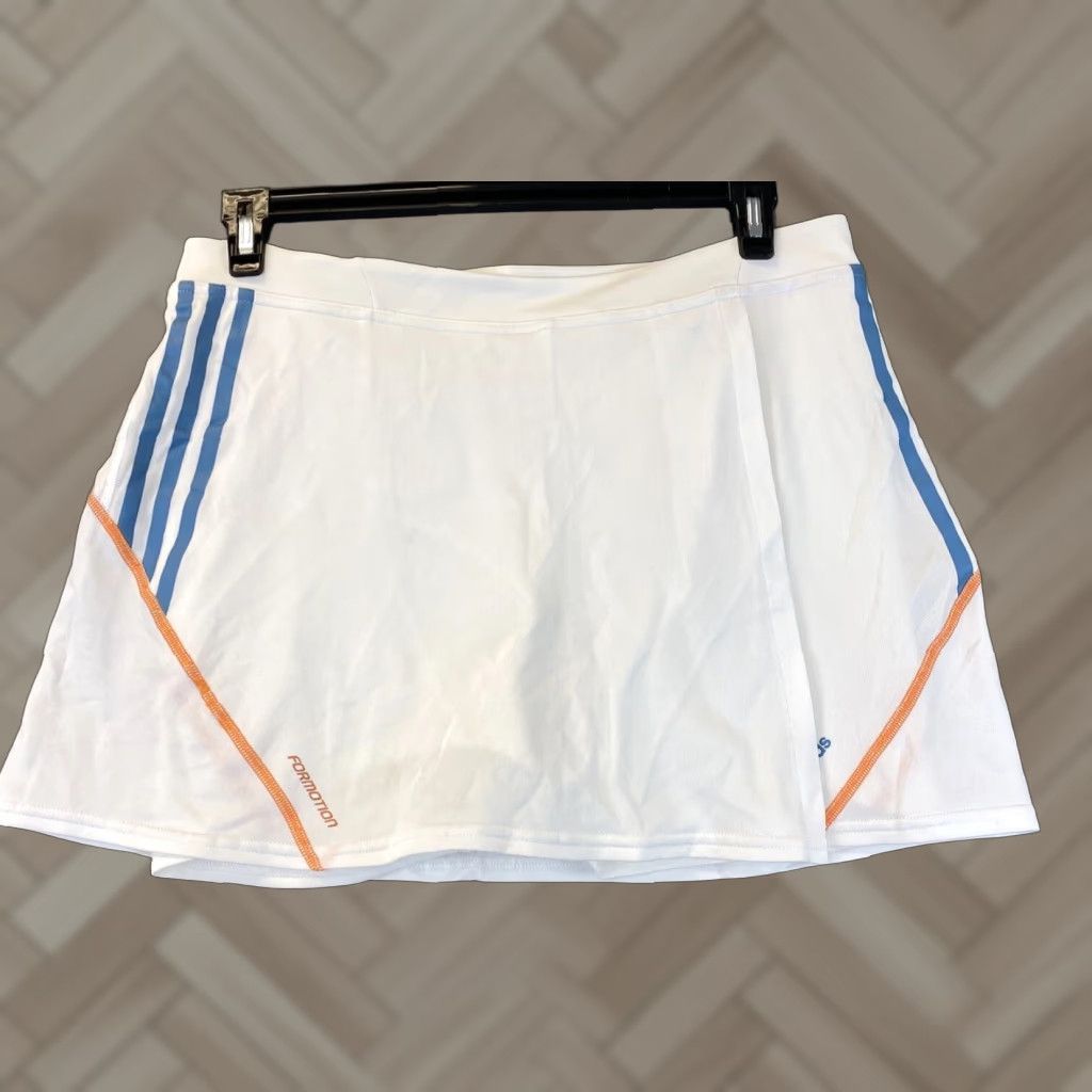 Adidas Adidas Women's Athletic Skirt Skort White L Athletic Tennis 73-27 Size 36" / US 14 / IT 50 - 1 Thumbnail