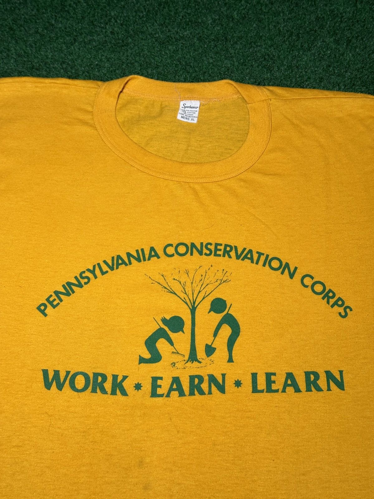 Vintage Pennslyvania Conservation Corps Vintage 70s 20x28 T Shirt Size US M / EU 48-50 / 2 - 2 Thumbnail
