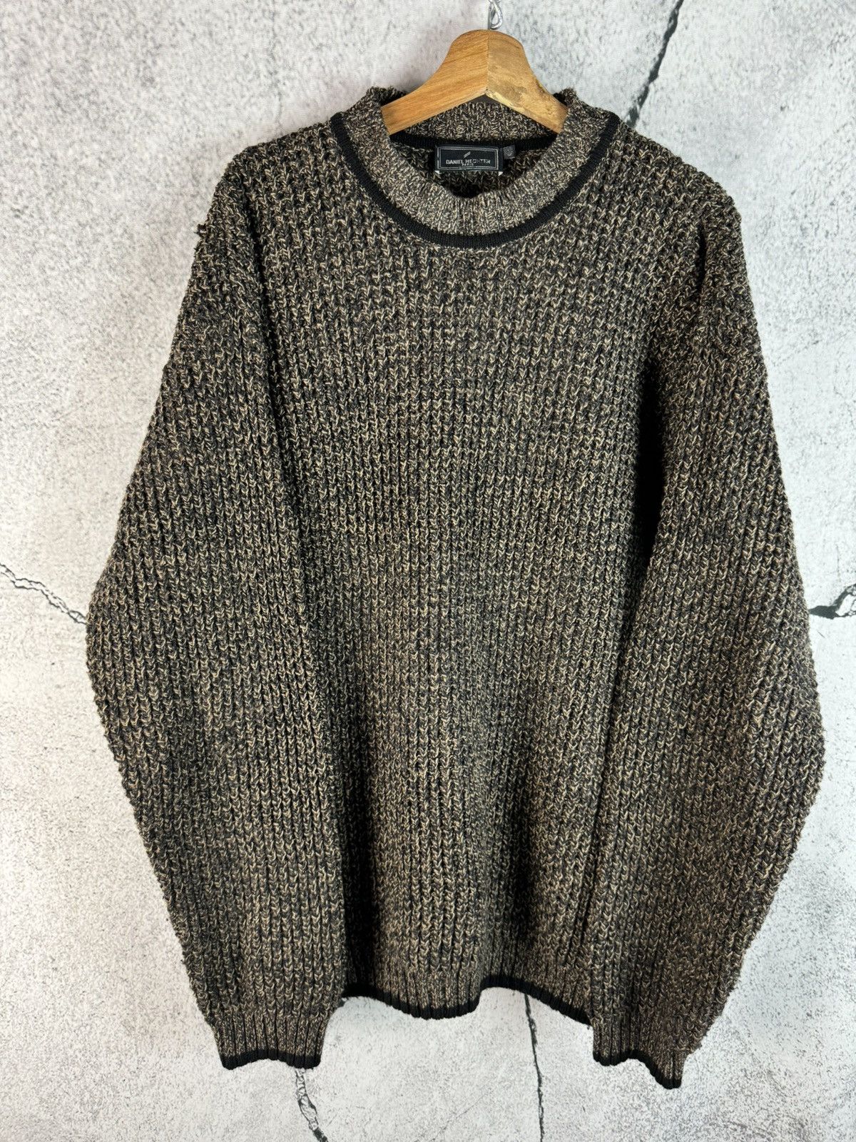 Vintage 1990’s Vintage Daniel Hetcher Heavy Knit Wool Sweater Size US L / EU 52-54 / 3 - 1 Thumbnail