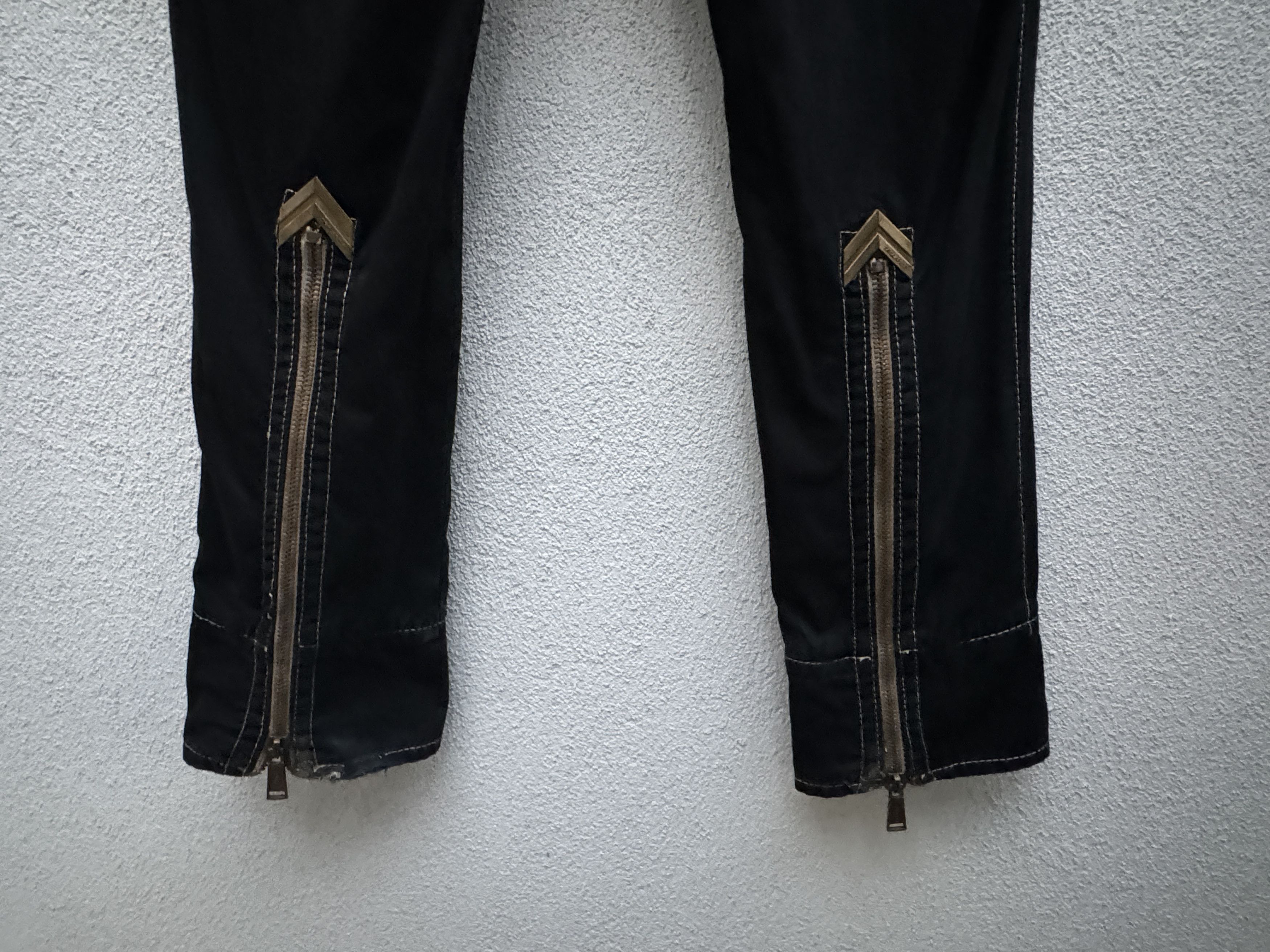 Dsquared2 DSQUARED2 Vintage Catwalk Black Trousers with White Stitches Size US 28 / EU 44 - 8 Thumbnail