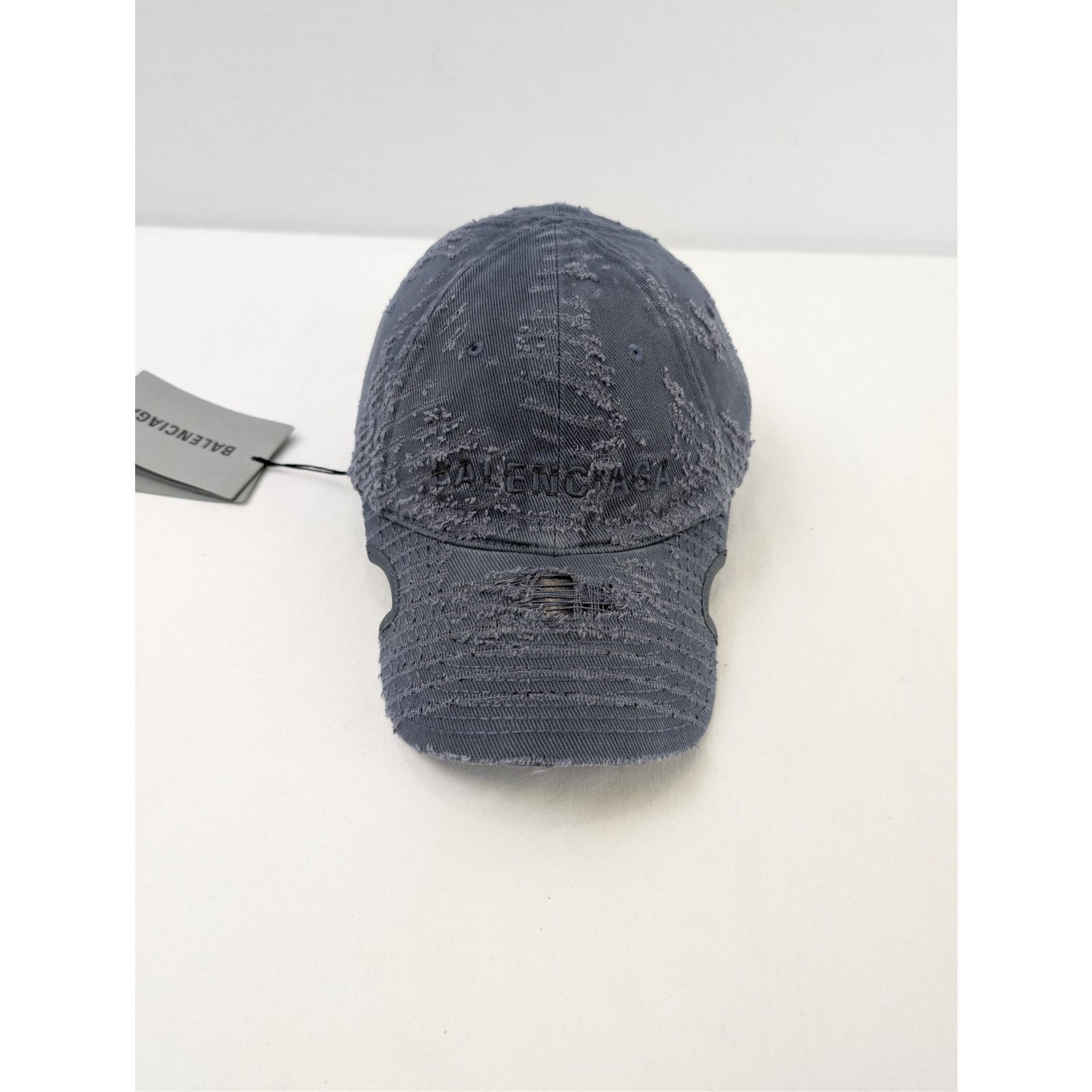 Balenciaga o1rshd1 Size: OS / Cotton Drill Cap / Hat Notched Laser Blue Size ONE SIZE - 2 Thumbnail