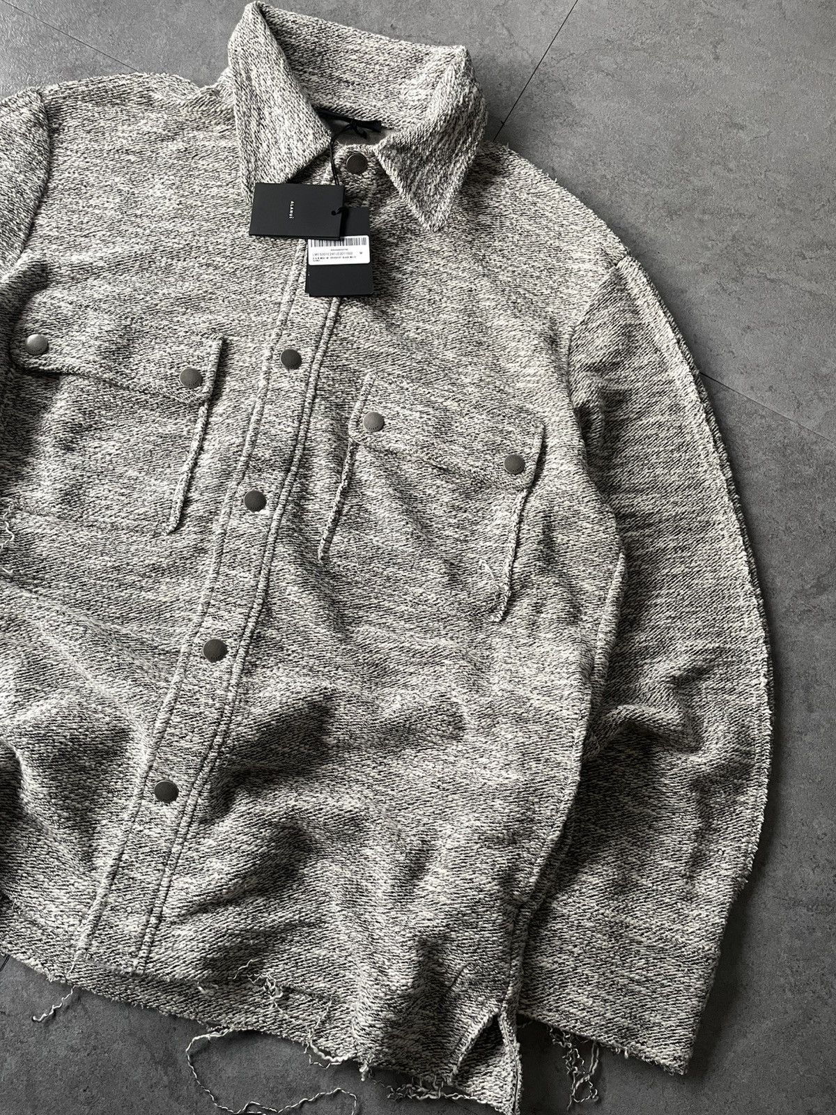 Alanui ALANUI RAW EDGE MÉLANGE COTTON OVERSHIRT💫 Size US L / EU 52-54 / 3 - 4 Thumbnail