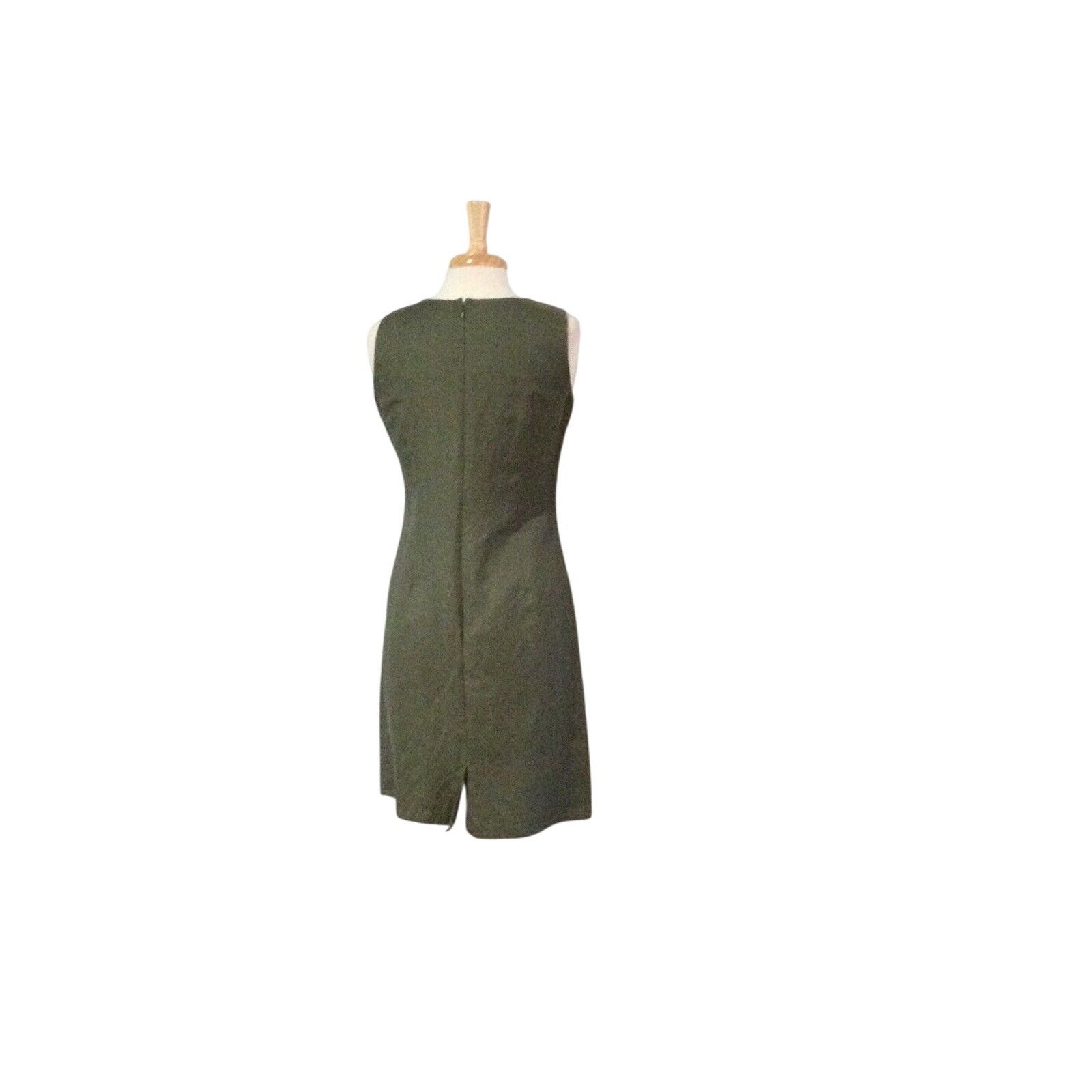 Other Jennifer Eden Sheath Dress Sleeveless Olive Green Size 8 Size M / US 6-8 / IT 42-44 - 8 Thumbnail