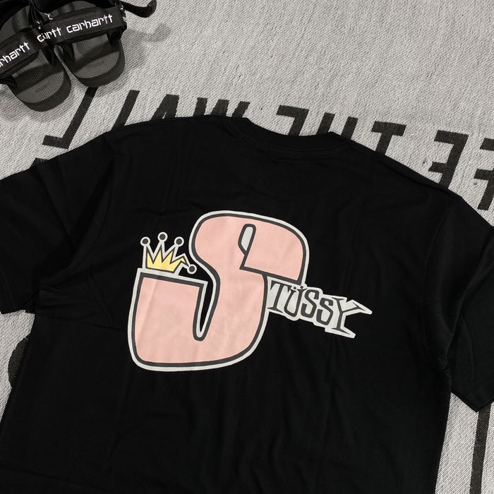 Stussy RARE Stussy Big S Logo Tee Black Large | Grailed