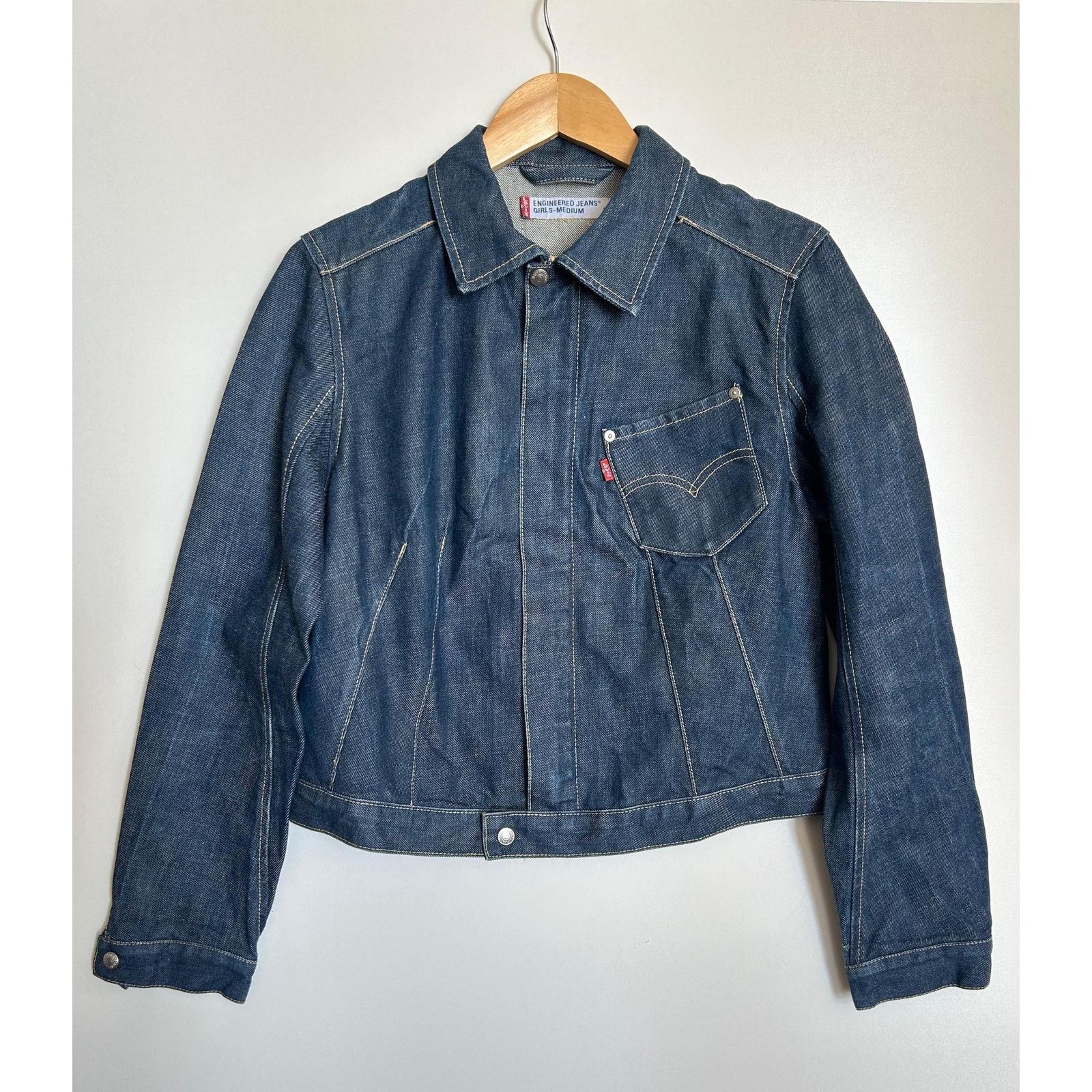 Levi's Levi's Engineered Jeans Jacket Y2K Vintage Dark Wash Medium Size US M / EU 48-50 / 2 - 4 Thumbnail