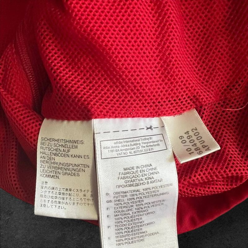 Adidas Red Adidas Zipped Windbreaker Size US L / EU 52-54 / 3 - 8 Thumbnail
