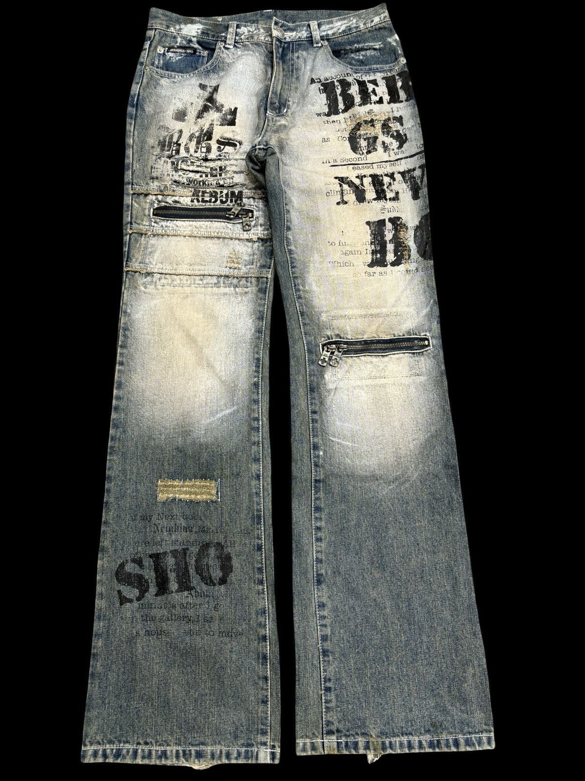 Japanese Brand 🔥FLARE🔥BERNINGS SHO Japan Punk Designer Junya Denim F546 Size US 30 / EU 46 - 1 Thumbnail