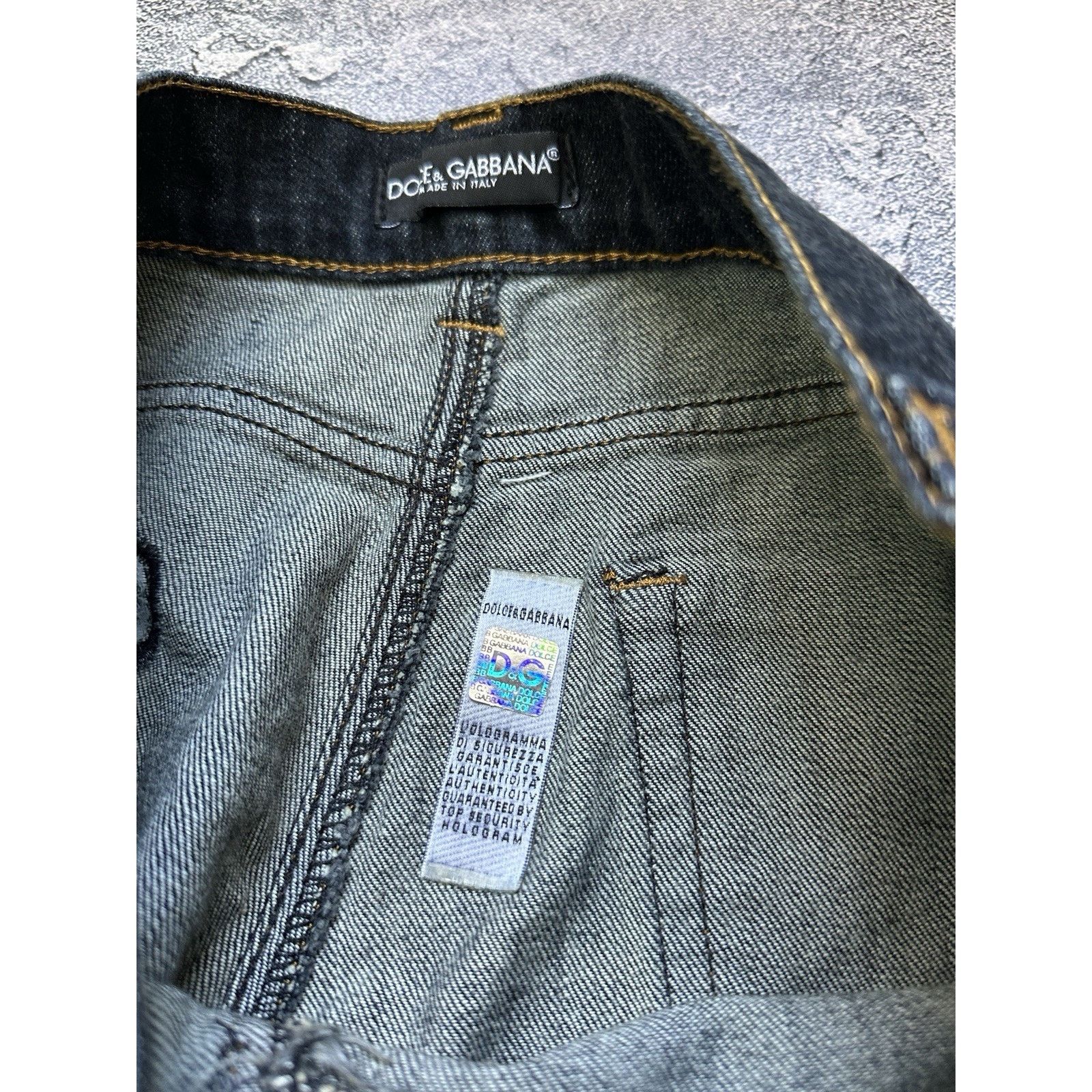 Dolce & Gabbana Dolce & Gabbana Don’t Touch My Bum Women’s Denim Pants Y2k Size 32" / US 10 / IT 46 - 8 Thumbnail