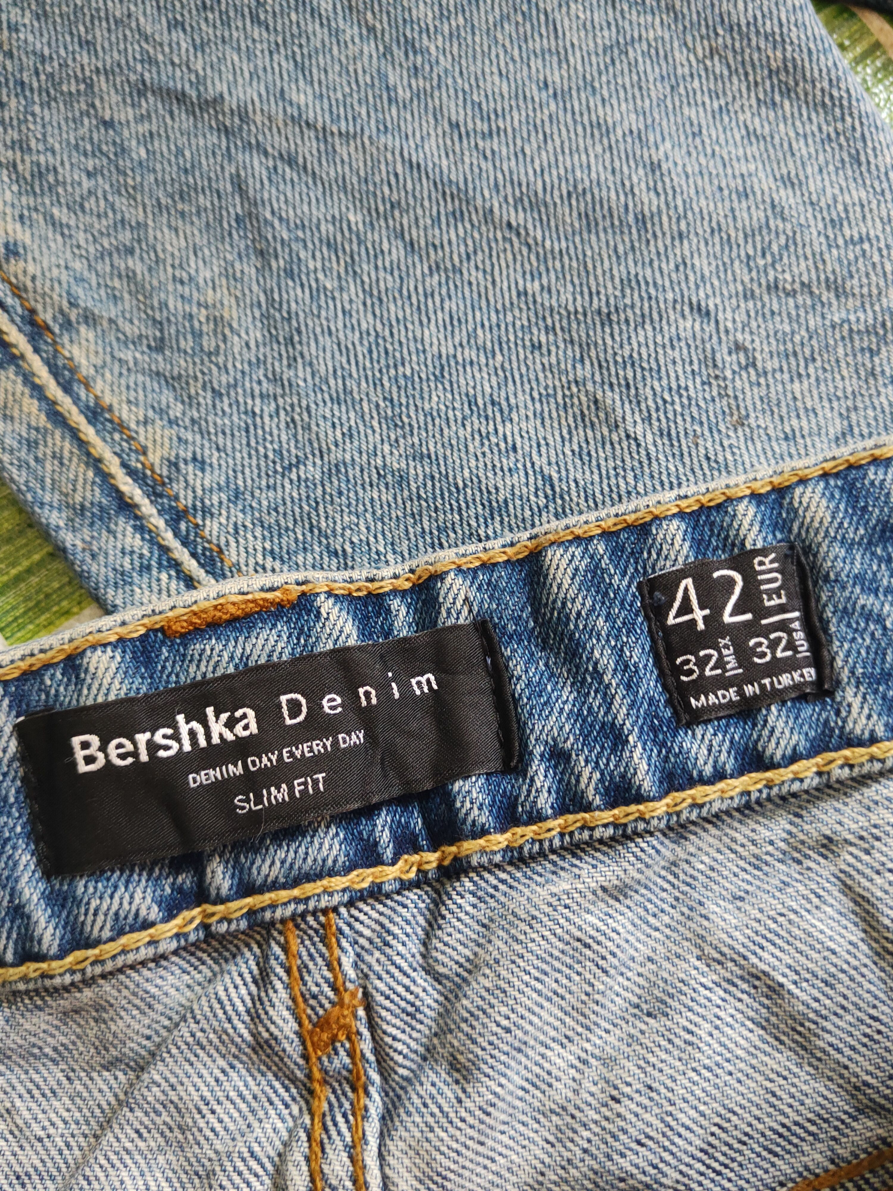 Bershka Beshka Blue Distressed Ripped Jeans #S2356 Size US 32 / EU 48 - 14 Thumbnail