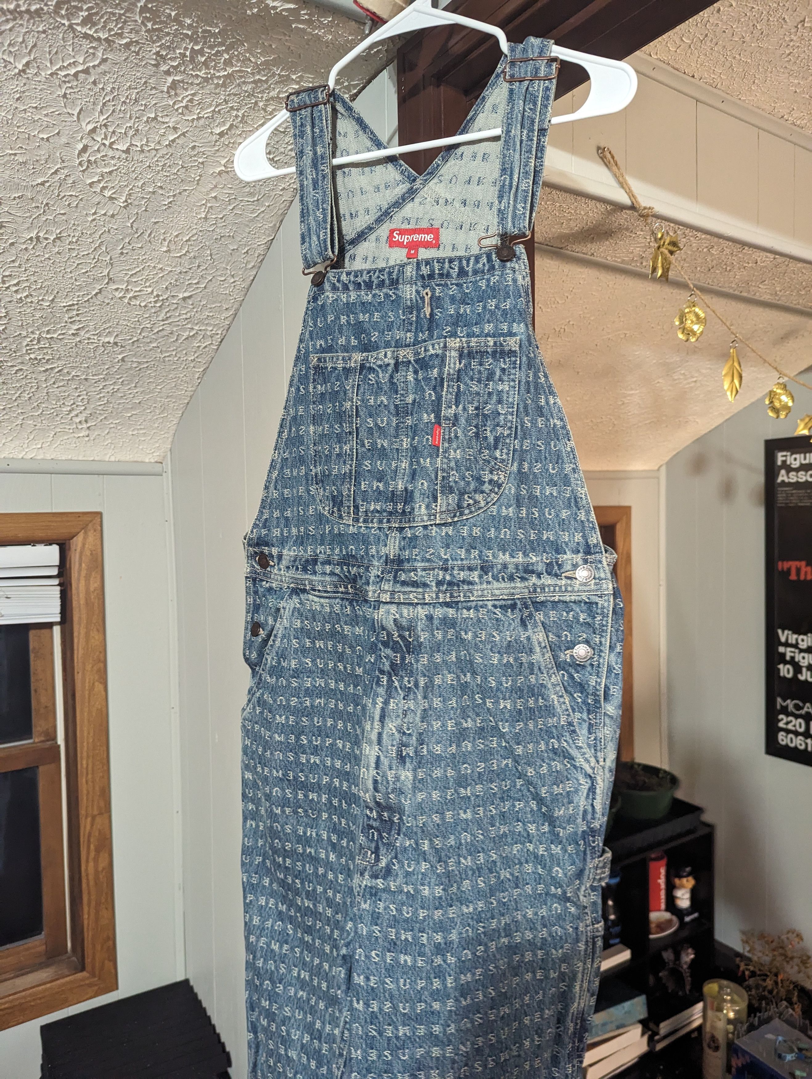 Supreme Supreme Jacquard Logos Denim Overalls | Grailed