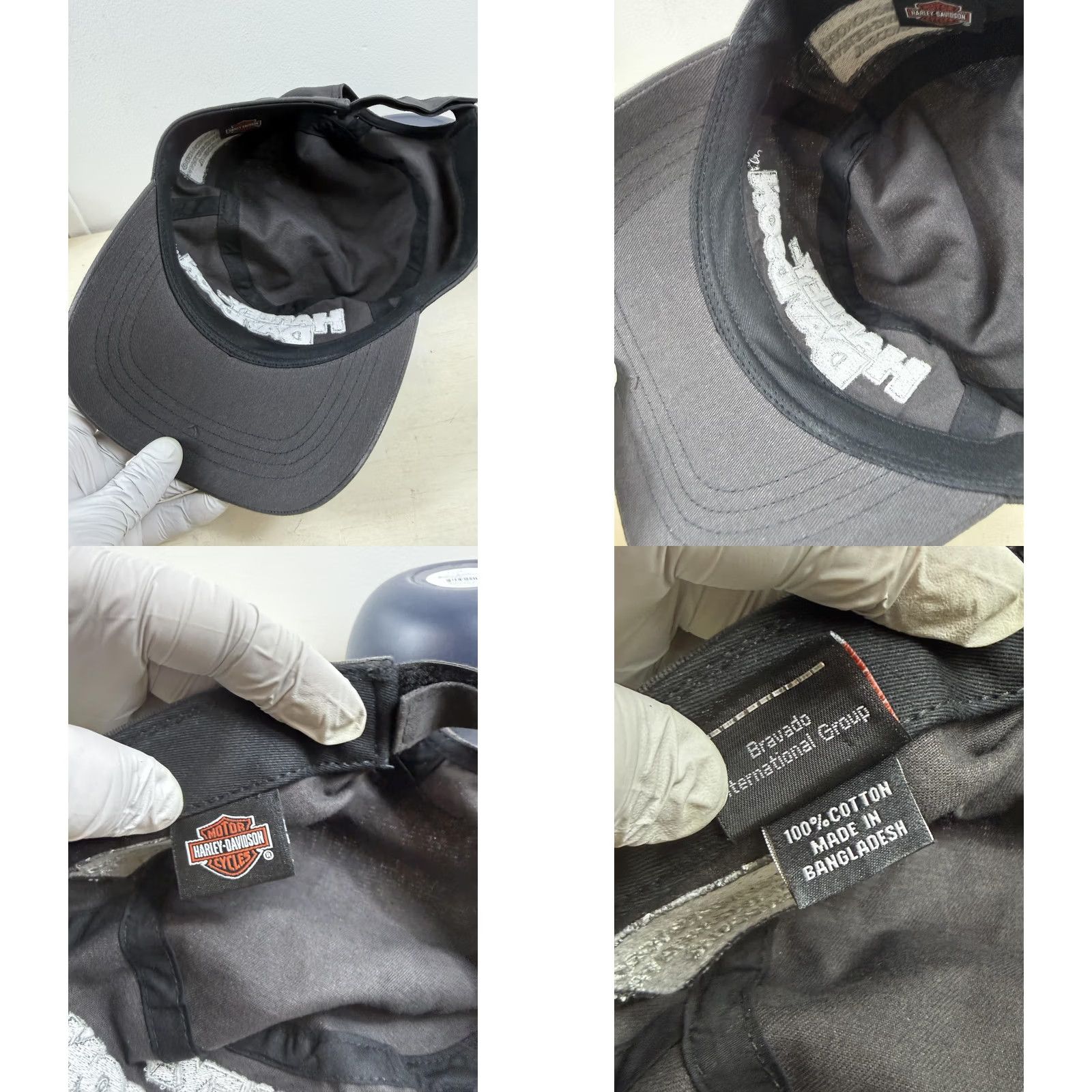 Harley Davidson Harley-Davidson Army Panel Strap Cap - Gray Size ONE SIZE - 8 Thumbnail