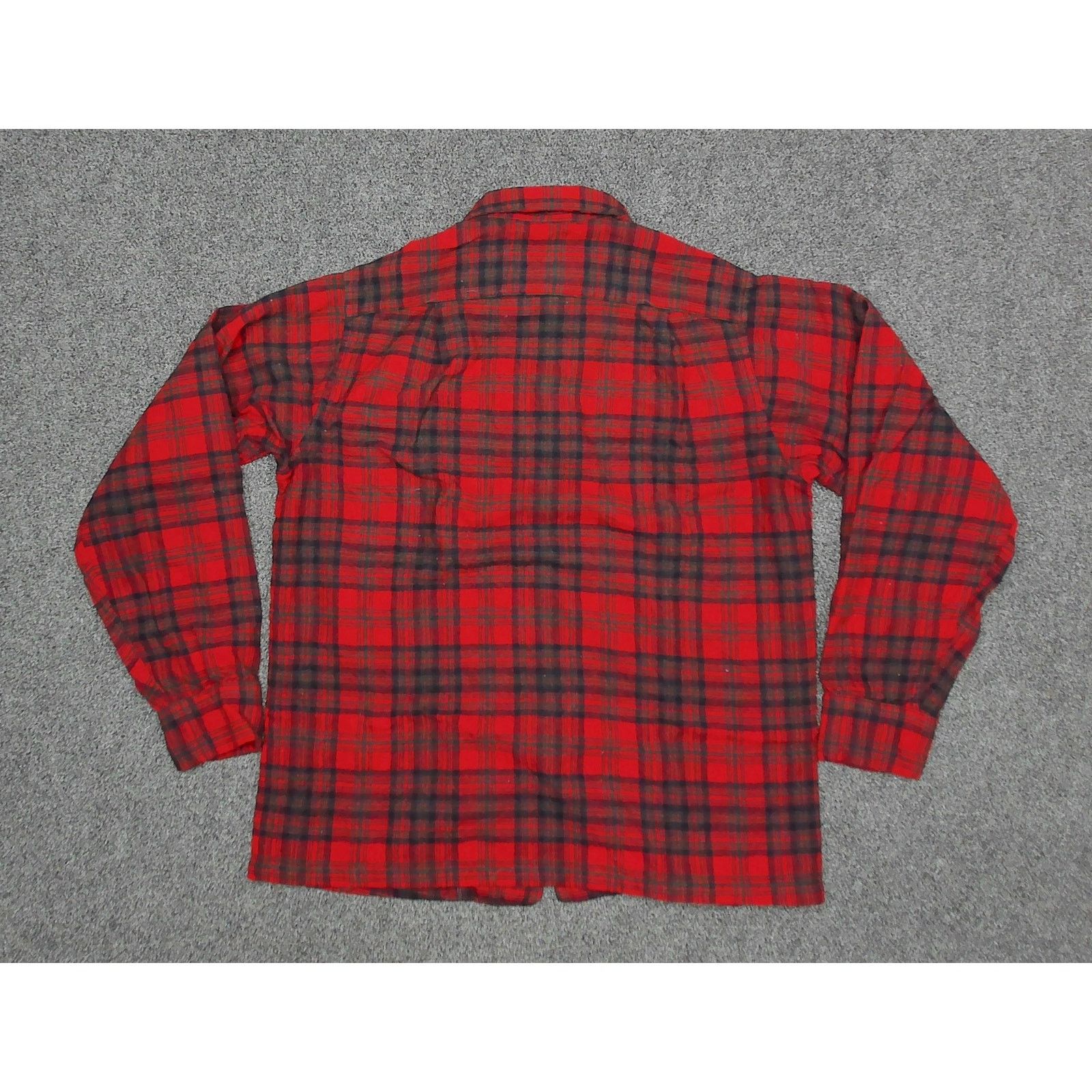 Pendleton Pendleton 1960s Boxy Cropped Wool Flannel Shacket Size L / US 10 / IT 46 - 4 Thumbnail