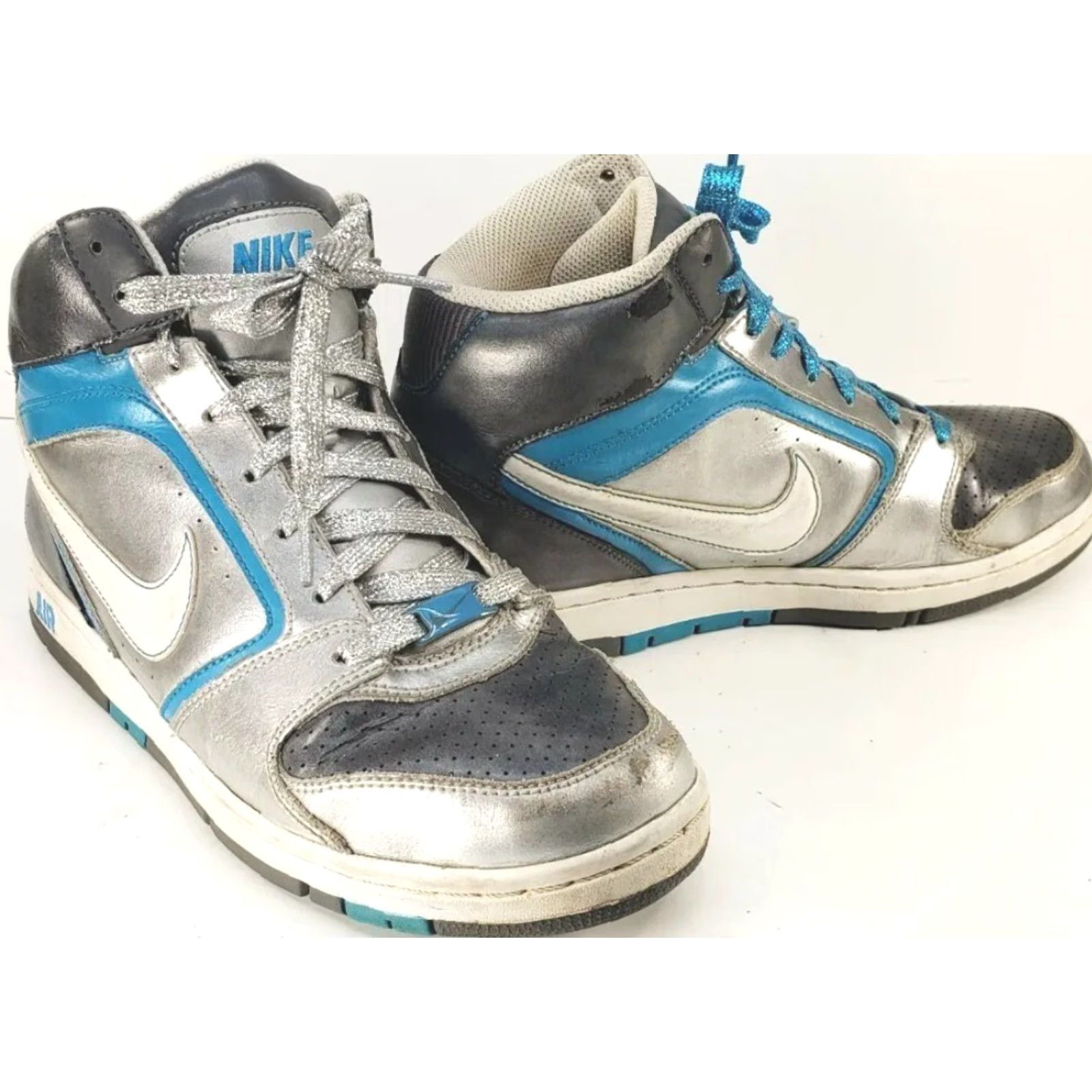 Nike Nike Air Prestige 2 High Women High Tops 8.5 Silver-University Blue Nike Air Prestige 2 High Womens 8.5 High Tops Silver Blue"} Size US 9 / IT 39 - 2 Thumbnail
