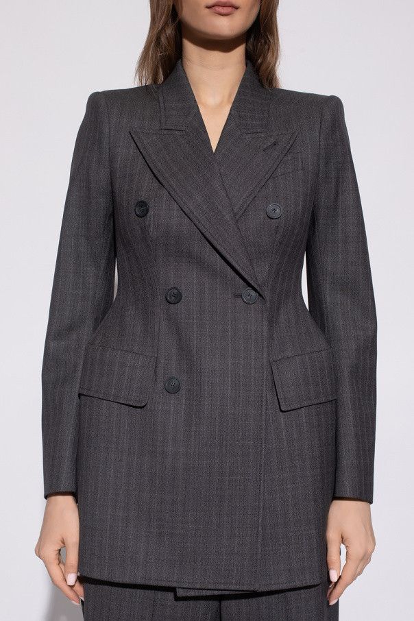Balenciaga o1bcso1str1124 Hourglass Blazer in Grey Size S / US 4 / IT 40 - 3 Thumbnail