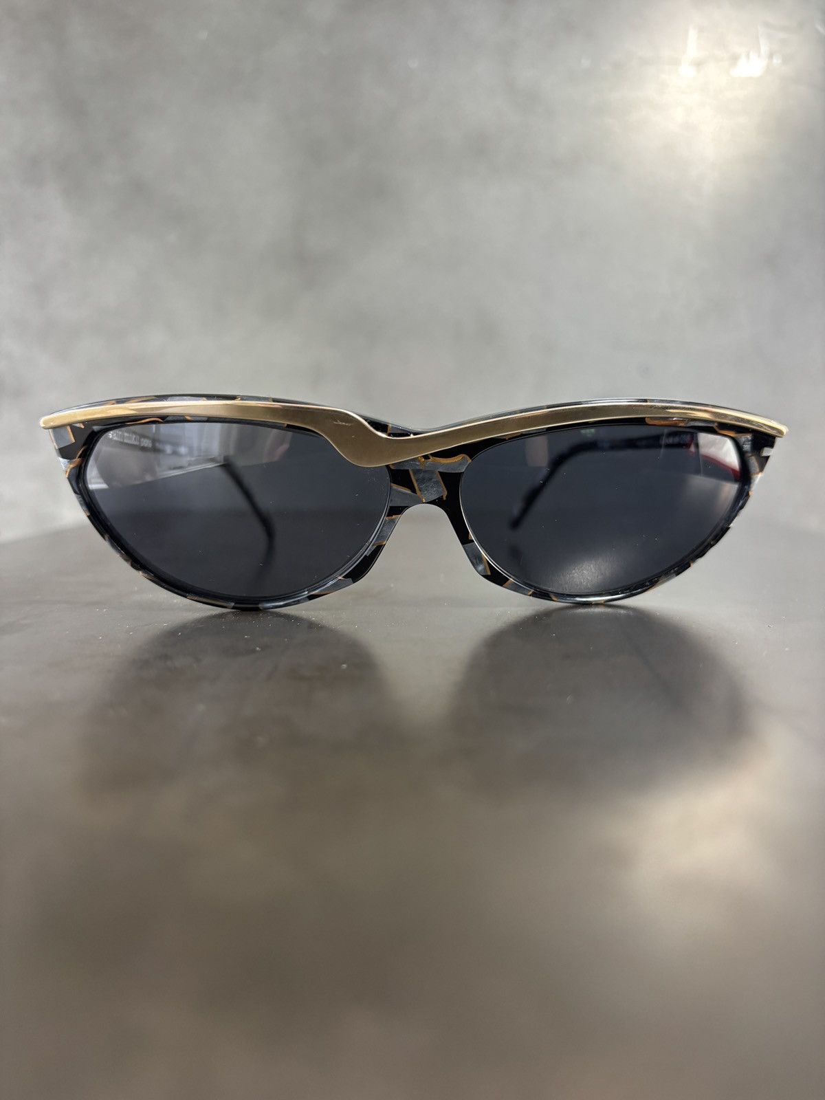 Alain Mikli × Vintage 1980s Alain Mikli Sunglasses Vintage Asymmetrical Marble 098 Size ONE SIZE - 8 Thumbnail