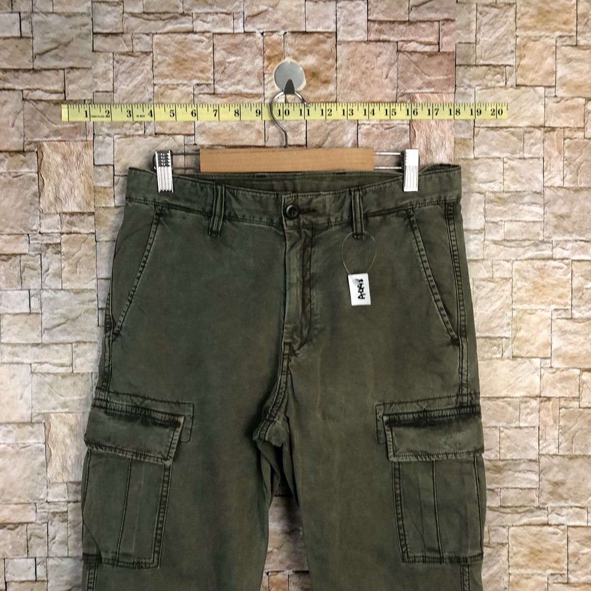 Faded Glory Uniqlo Green Cargo utility japan Multipocket Pants #A448 Size US 29 - 4 Thumbnail