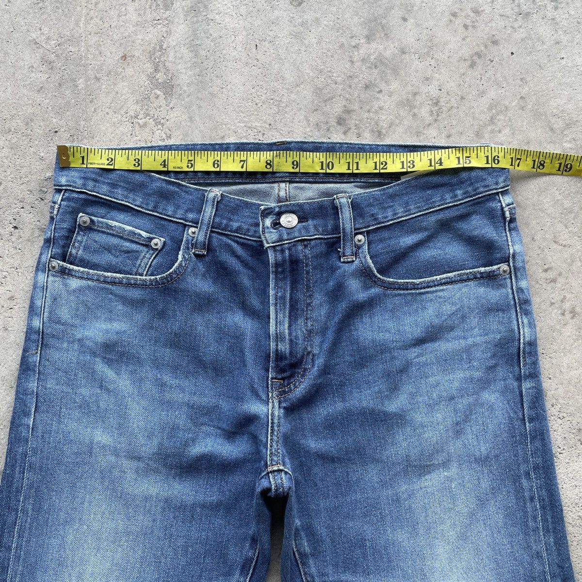 Japanese Brand Vintage Distressed Japanese Faded Denim Jeans Pants W33 Size US 33 - 5 Thumbnail