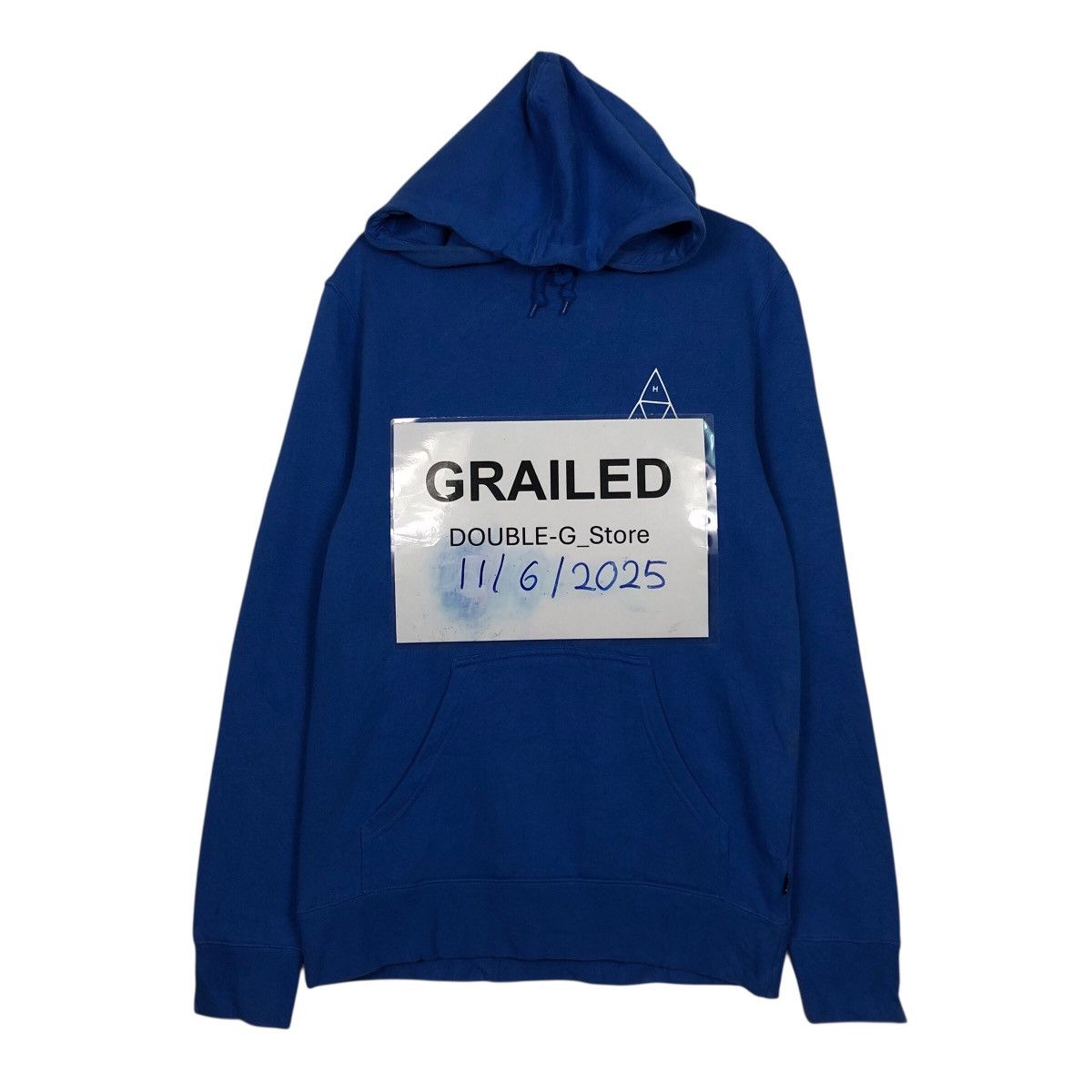 Japanese Brand 📌Rich Blue Vintagr Hoodie Pull Over HUF Big Logo Design Size US S / EU 44-46 / 1 - 1 Thumbnail