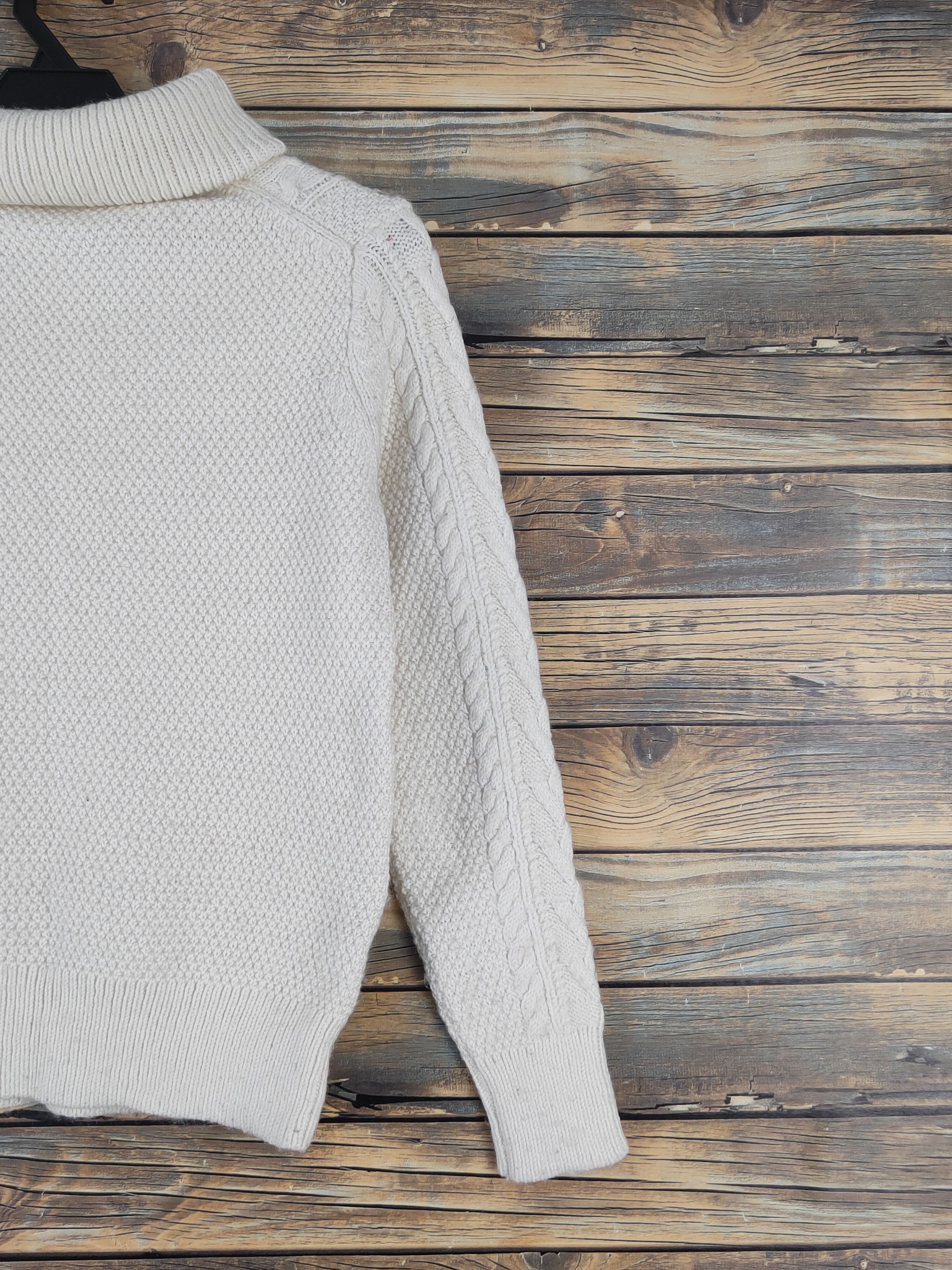 Aran Isles Knitwear × Global Work × Japanese Brand Global Work Cream Knitwear Sweatshirts #W1239 Size S / US 4 / IT 40 - 9 Thumbnail