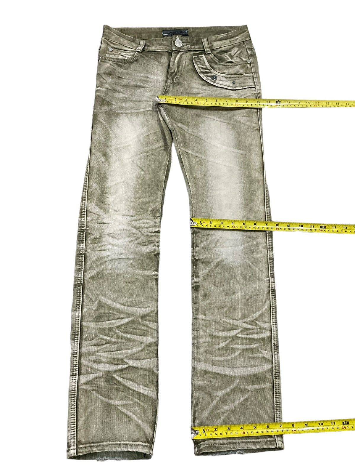 Japanese Brand Vintage Japanese Brand Streetstyle Mossy Wash Slim Jeans Size 30" / US 8 / IT 44 - 12 Thumbnail