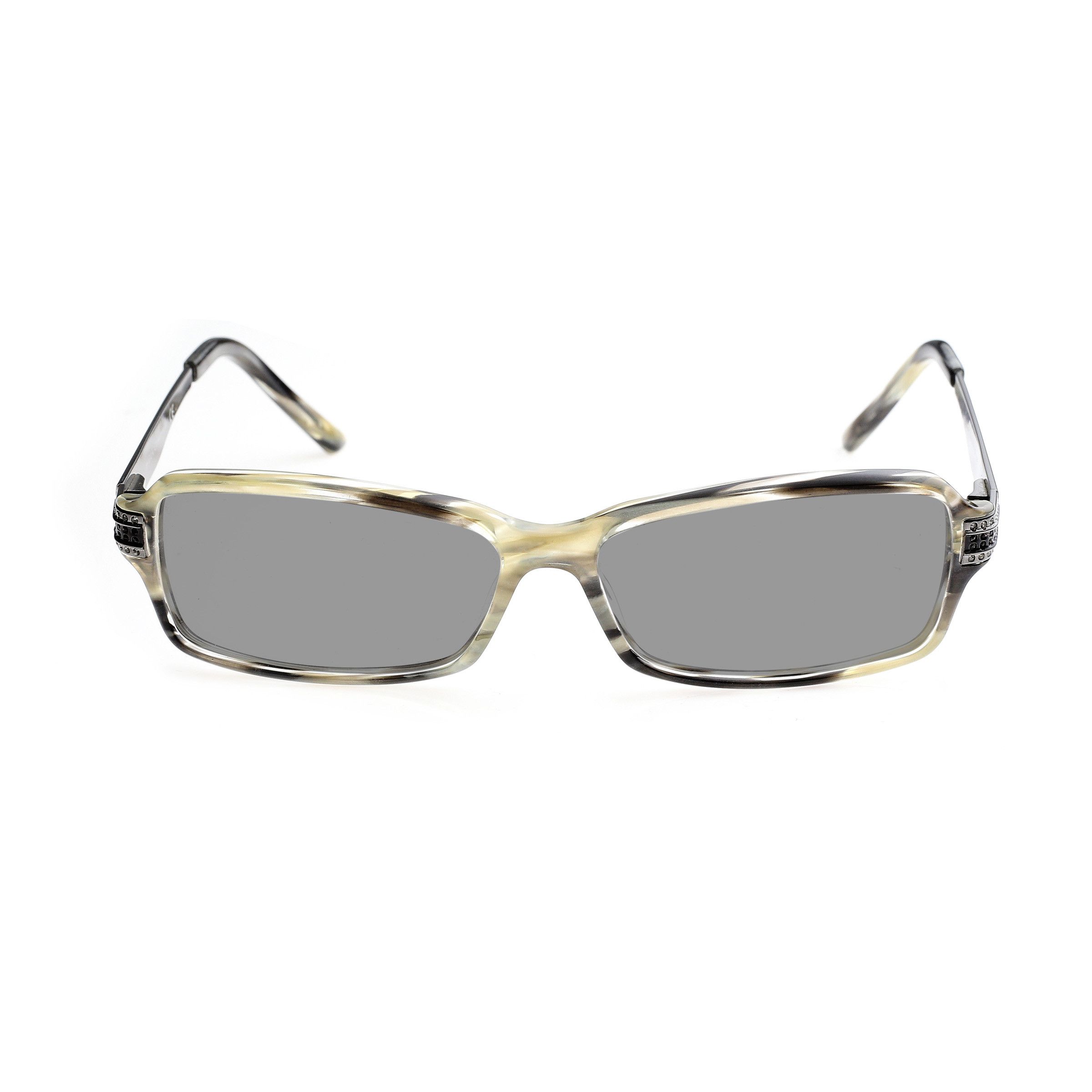 Gucci Gucci '00s Green Crystals Rectangular Frame Sunglasses Size ONE SIZE - 1 Thumbnail