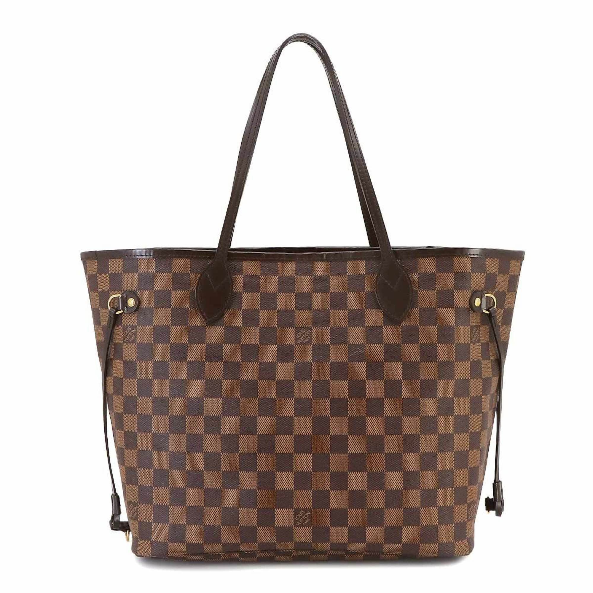 image of Louis Vuitton Damier Neverfull Mm Ebene Cerise N51105 Brown, Women's