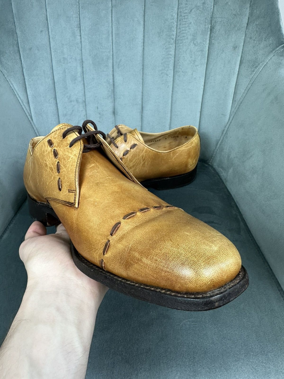 Barker × Handmade Barker London Leather Handmade Shoes Men’s 9 Size Size US 9 / EU 42 - 6 Thumbnail