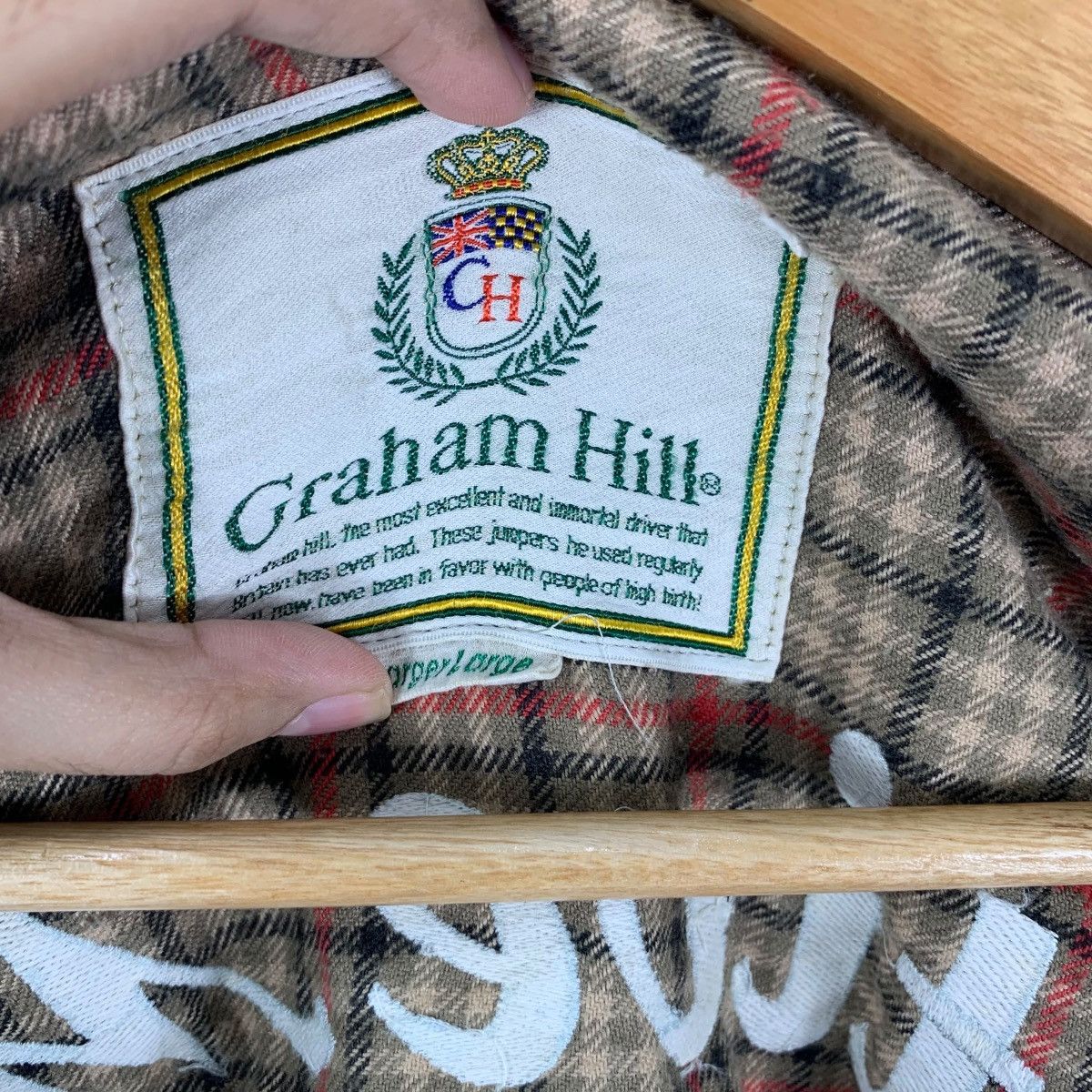 Vintage Vintage GRAHAM HILL Moco Chip Classic Cut Jacket Tartan Size US L / EU 52-54 / 3 - 13 Thumbnail
