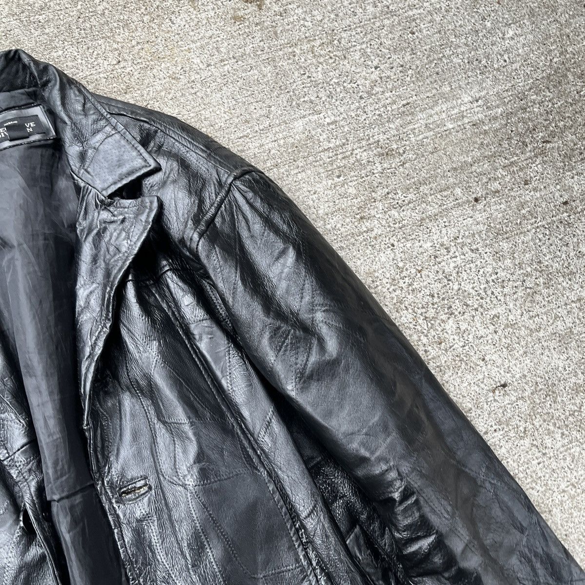 Vintage Vintage Executive Division Leather Black Jacket XL Size US XL / EU 56 / 4 - 4 Thumbnail