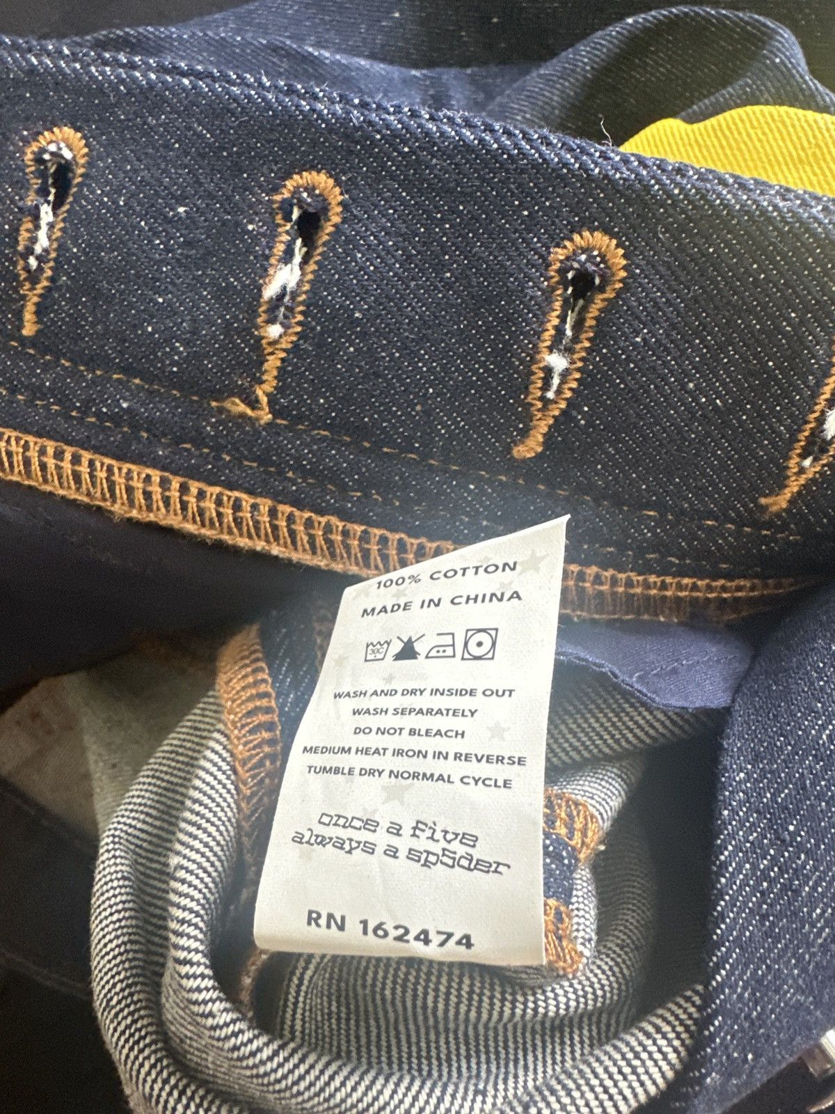 Sp5der Sp5der Jeans Indigo yellow emblems Size US 30 / EU 46 - 6 Thumbnail