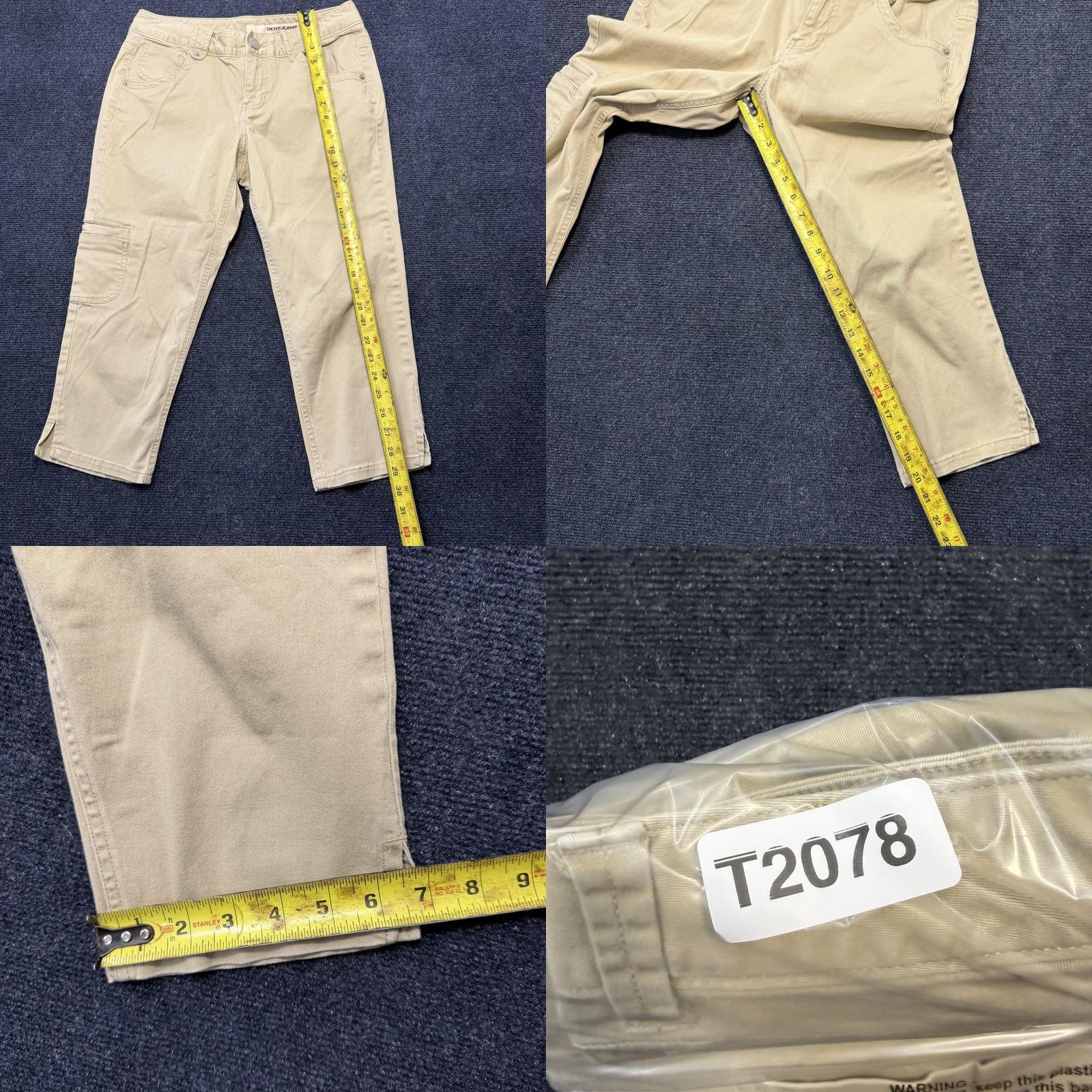 DKNY DKNY Jeans Cargo Capri Pants Womens 6 Beige Twill Stretch Pockets Casual Summer Size 28" / US 6 / IT 42 - 8 Thumbnail
