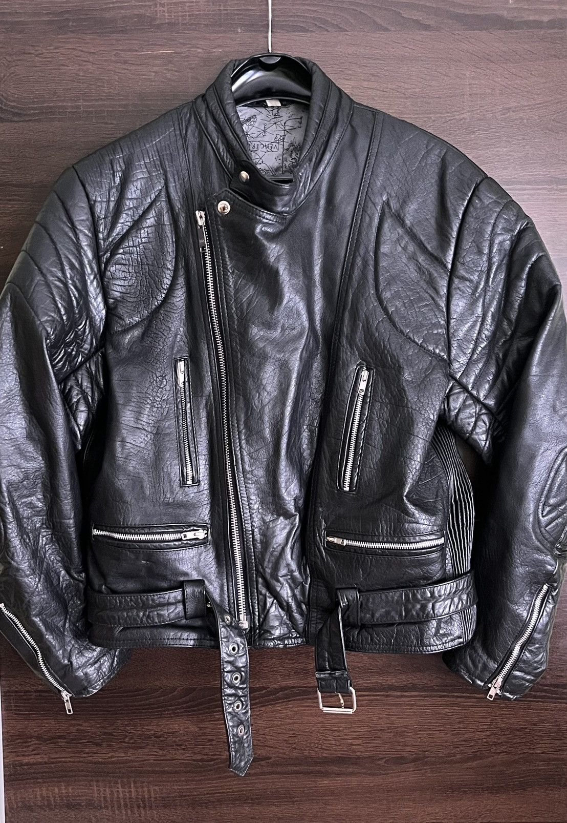 Genuine Leather Vintage biker jacket motorcycle real leather Size US XL / EU 56 / 4 - 3 Thumbnail