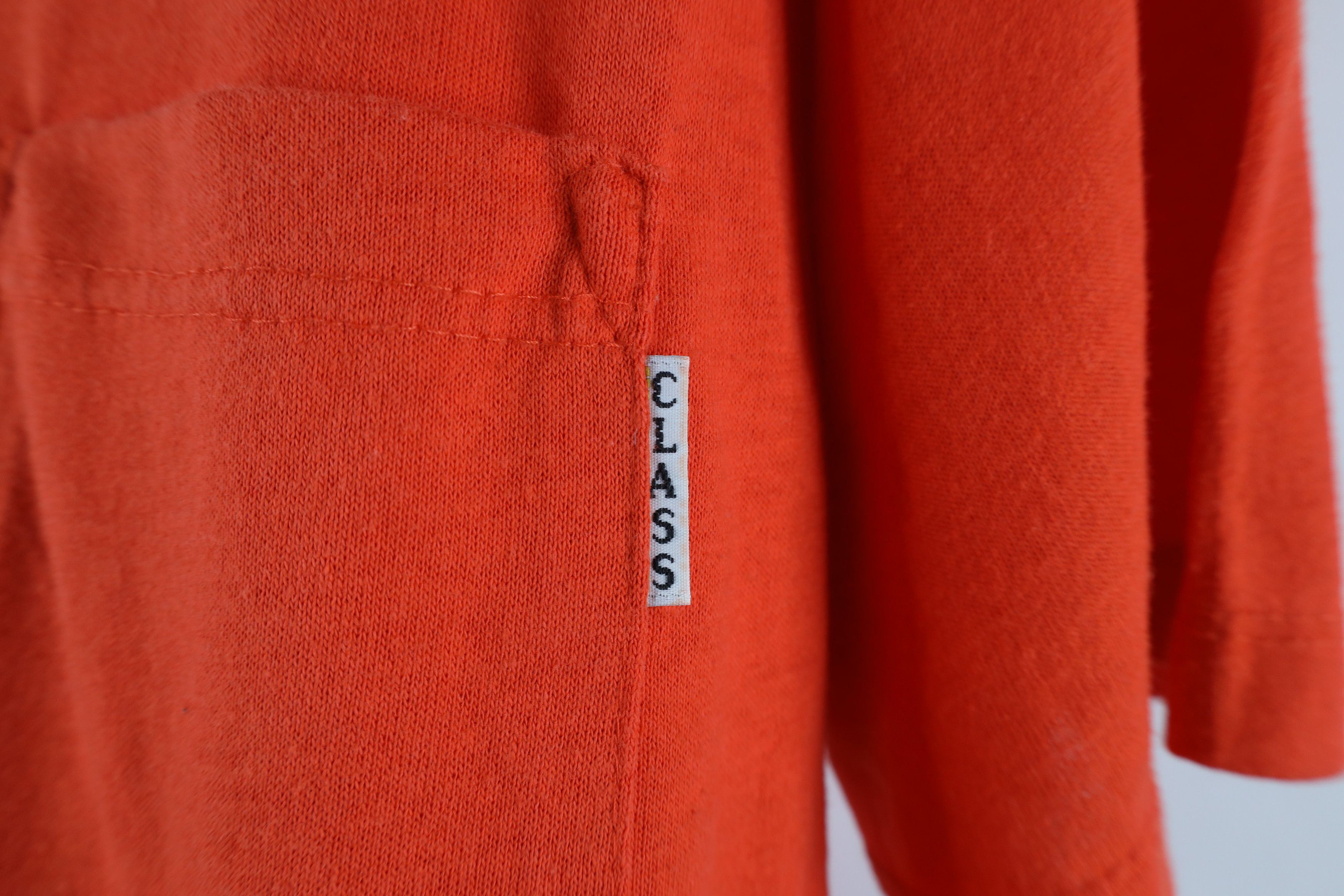 Vintage Vintage 90s Streetwear Blank Pocket T-Shirt Orange USA Size L / US 10 / IT 46 - 4 Thumbnail