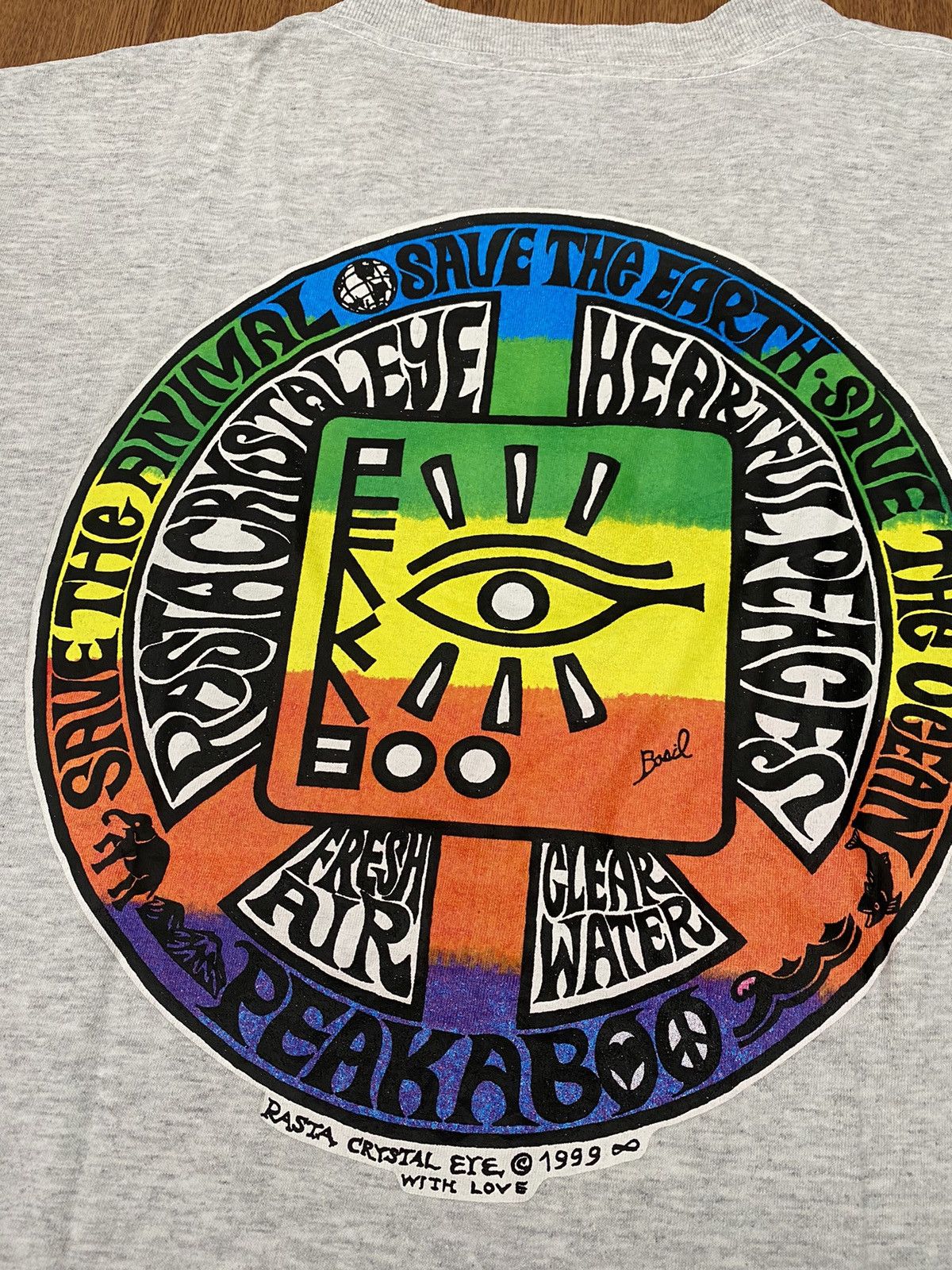 Vintage Vintage Peakaboo Rasta crystal eye 1999 t-shirt Size US L / EU 52-54 / 3 - 4 Thumbnail