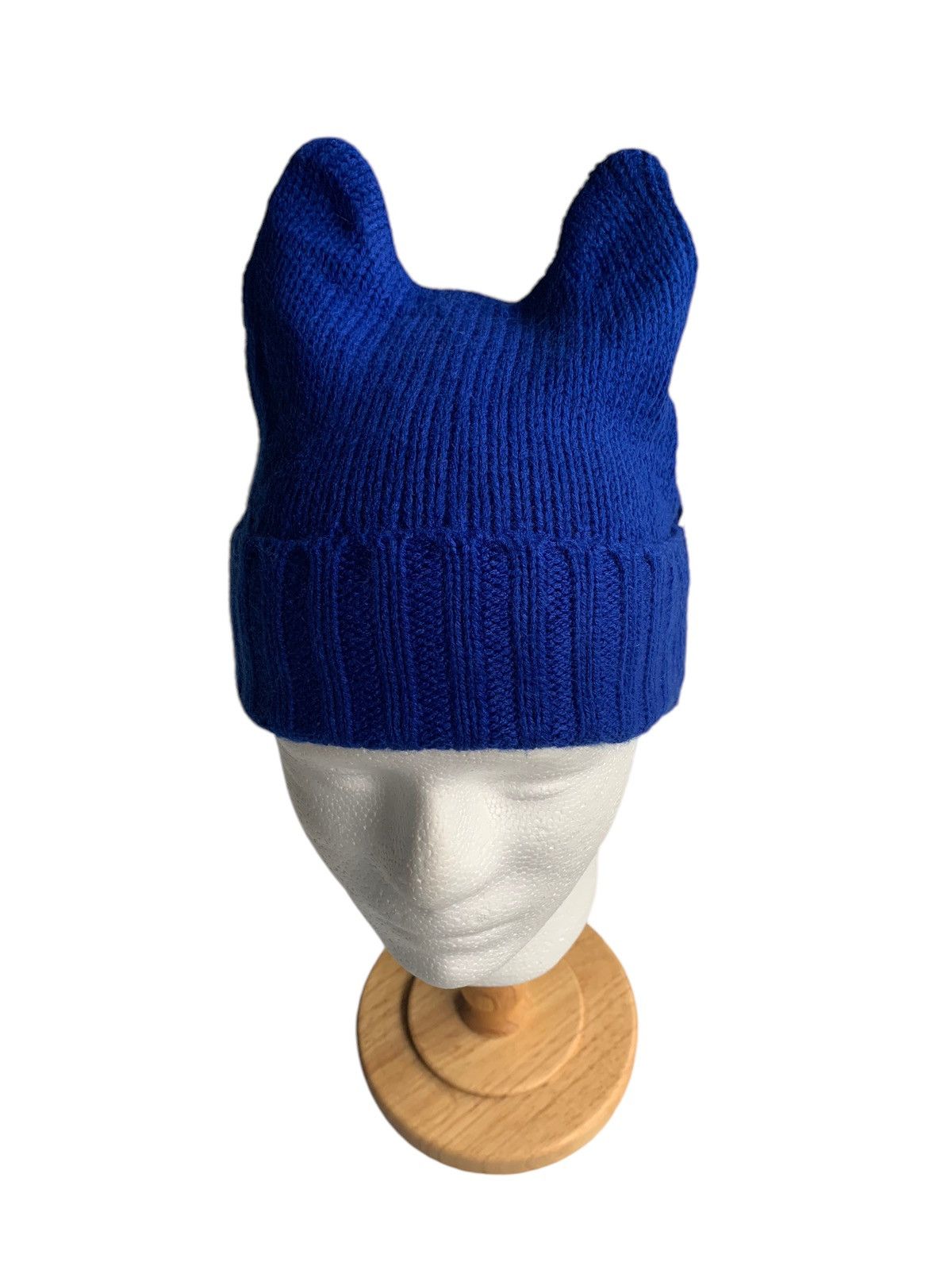 Japanese Brand × Kapital × Vintage Devil Horn Blue Japanese Rare Knit Beanie hats☠️ Size ONE SIZE - 12 Thumbnail