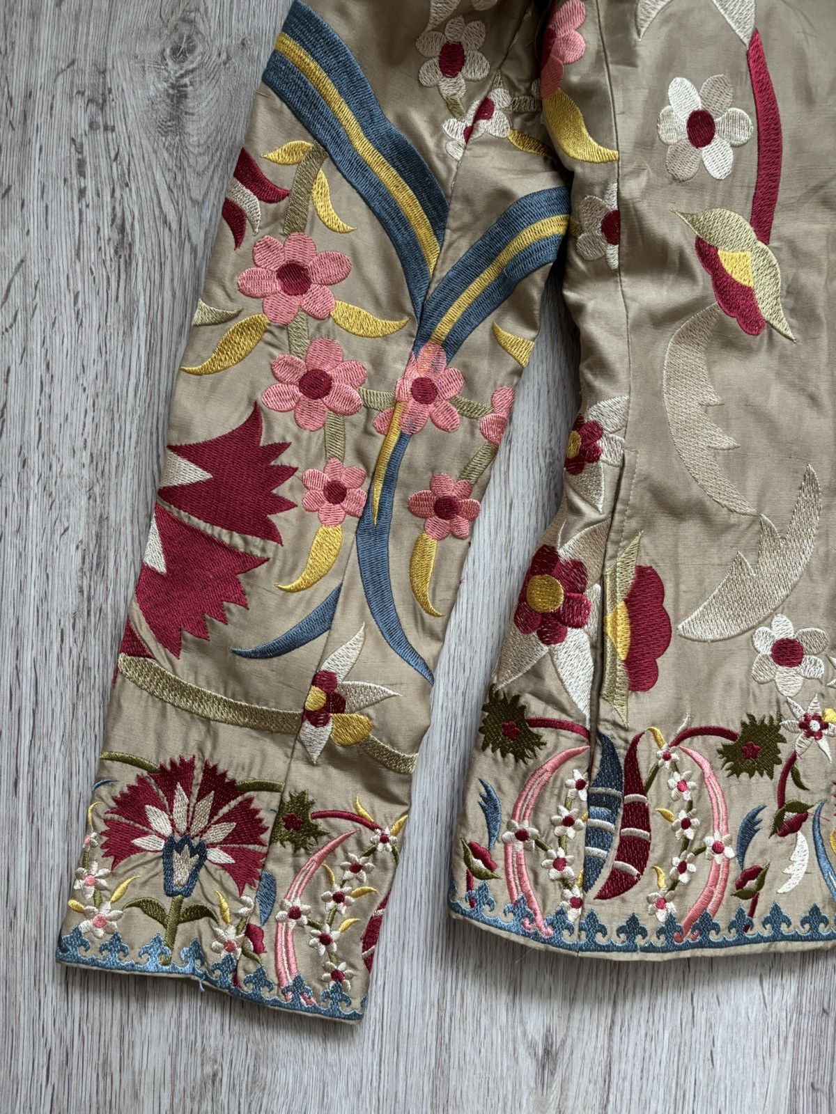 Johnny Was Biya Johnny Was 100% Silk Embroidered Blazer Jacket Rare Size S / US 4 / IT 40 - 2 Thumbnail
