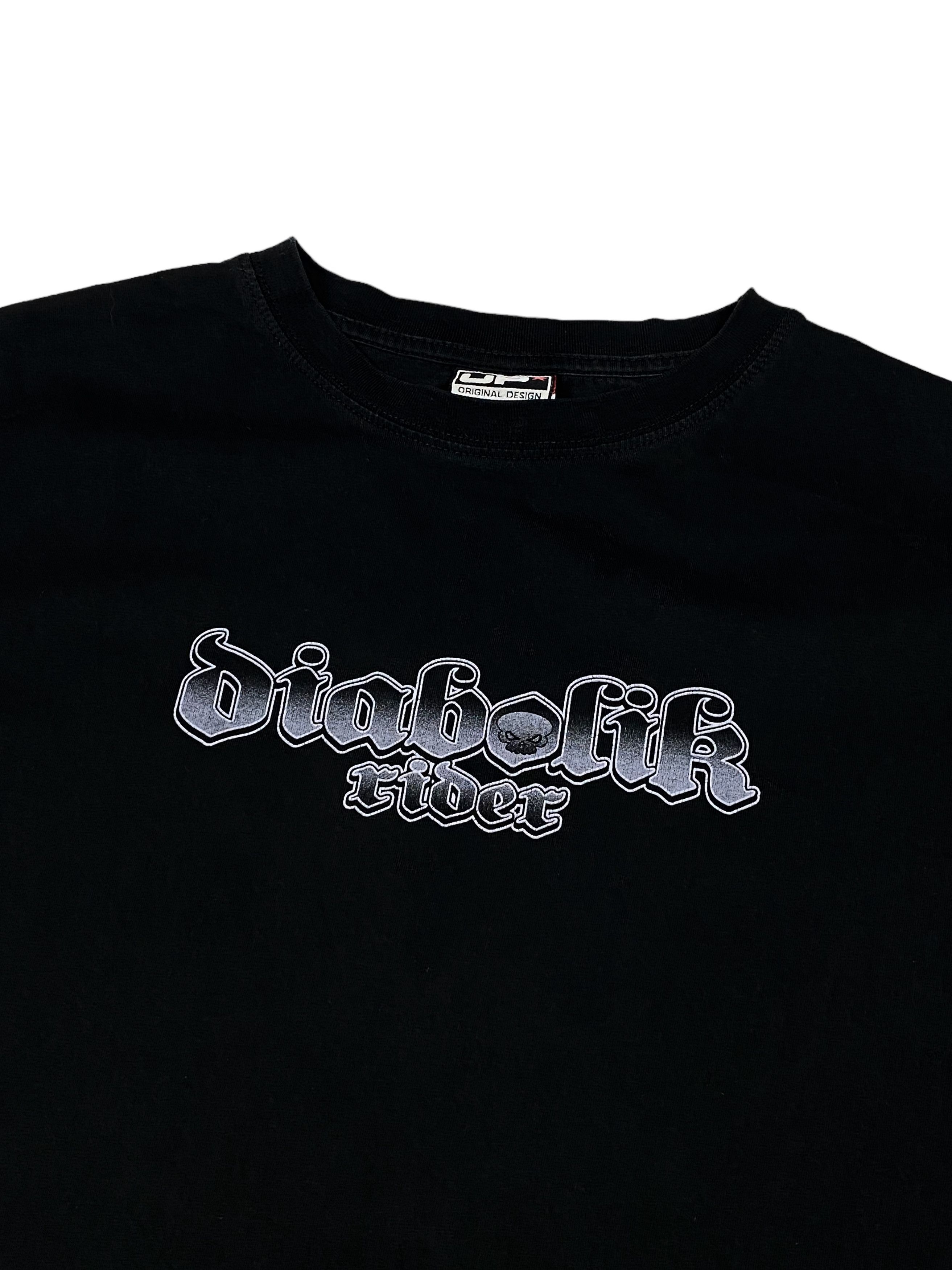 Vintage Vintage DIABOLIC Skeleton Rider Big Logo Black T-Shirt M733 Size US M / EU 48-50 / 2 - 5 Thumbnail