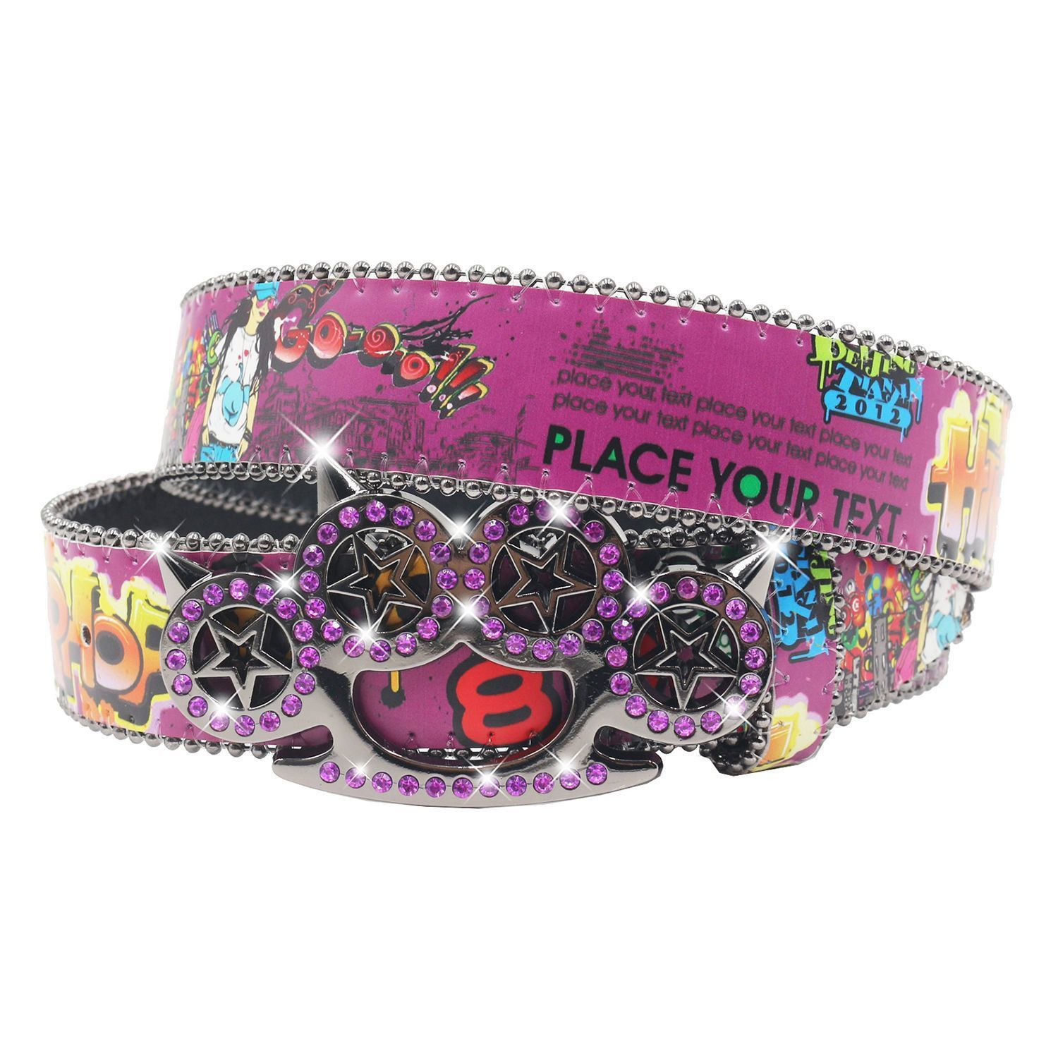 Designer Hip-hop Vintage Belt Riveted Belts Menswear Accessories Size ONE SIZE - 4 Thumbnail