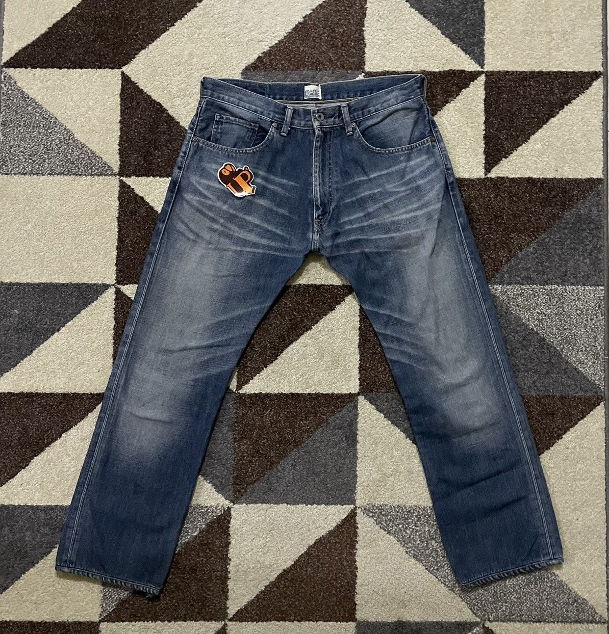 Bape OG Bape NYC Logo Embroidered Denim Jeans Size US 31 - 5 Thumbnail