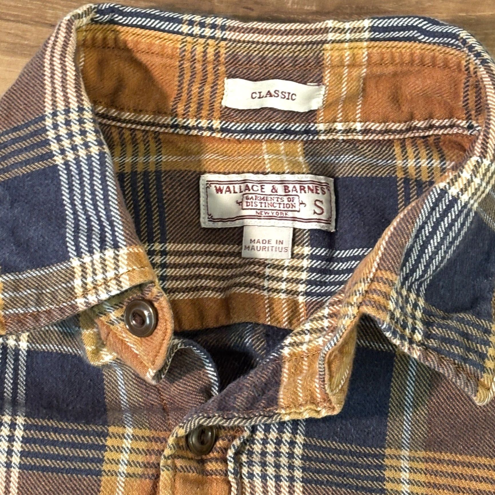 Wallace & Barnes Wallace & Barnes J.Crew Plaid Flannel Shirt S Blue Mens Casual Workwear Size US S / EU 44-46 / 1 - 3 Thumbnail