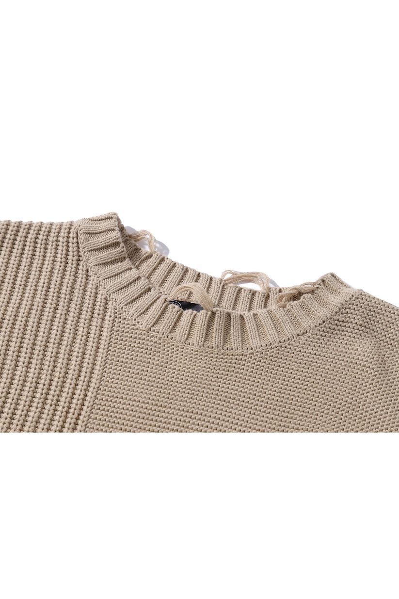 Acupuncture Acupuncture RIPPED SWEATER CAMEL Size US L / EU 52-54 / 3 - 4 Thumbnail
