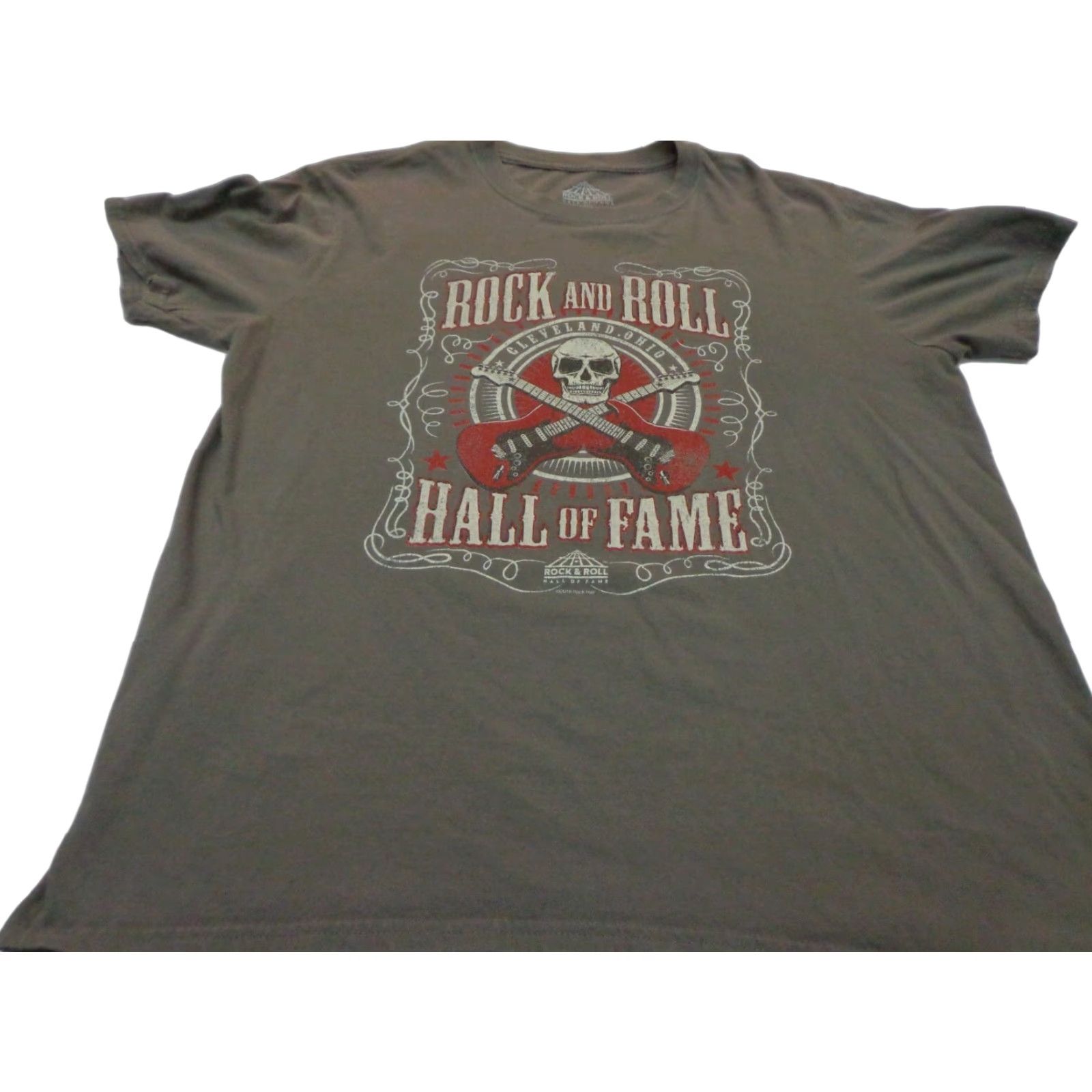 Vintage Rock & Roll Hall Of Fame Gray Graphic T-Shirt Size Large Mens Regular Short Sleeve Crew Neck Cotton Blend Logo Vintage:No Size US L / EU 52-54 / 3 - 1 Thumbnail