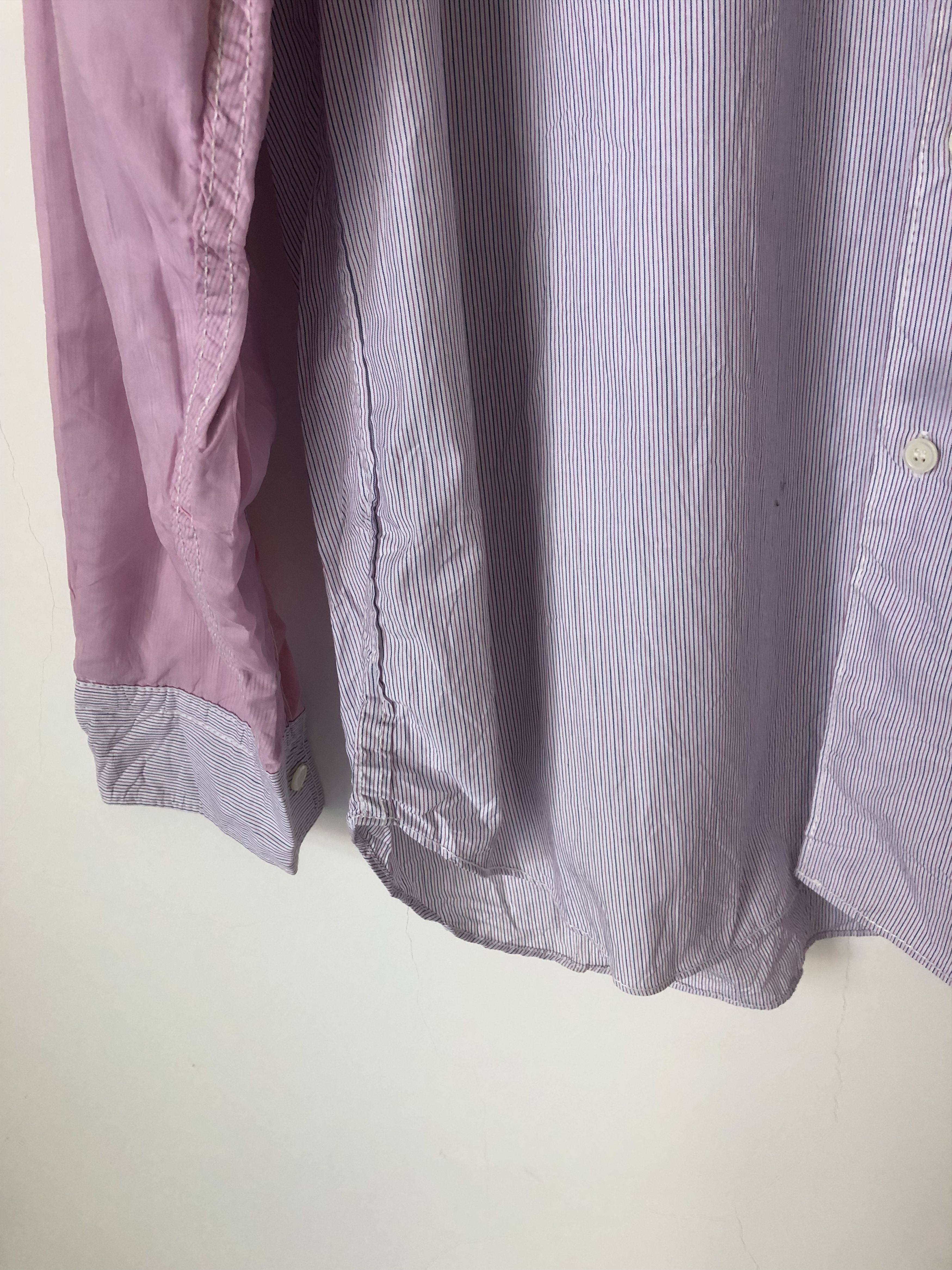 Comme des Garcons Homme pink stripes shirt Size US S / EU 44-46 / 1 - 4 Thumbnail