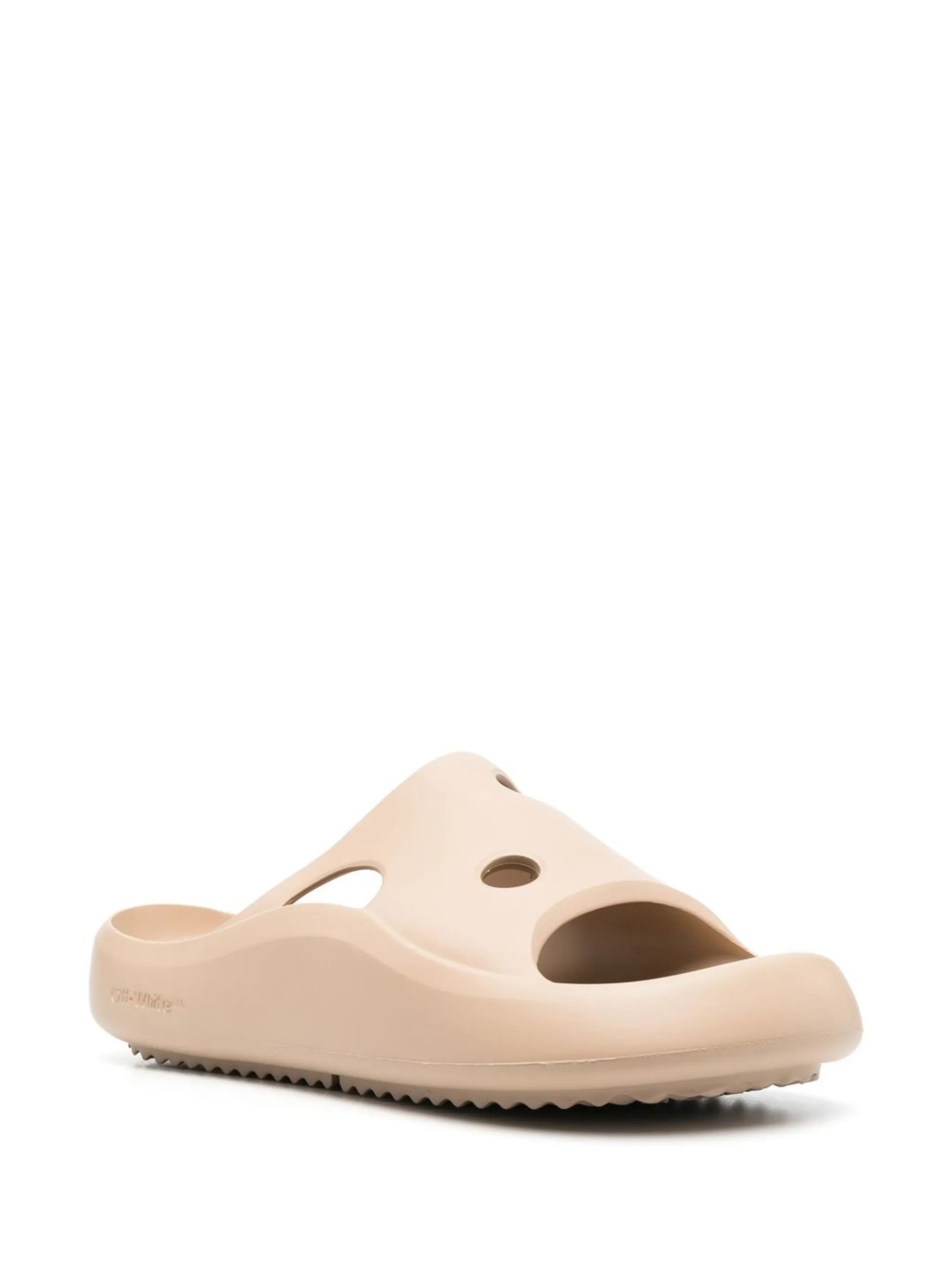 Off-White o1gr1nt0125 Meteor Rubber Slides in Beige Size US 5.5 / EU 38 - 2 Thumbnail