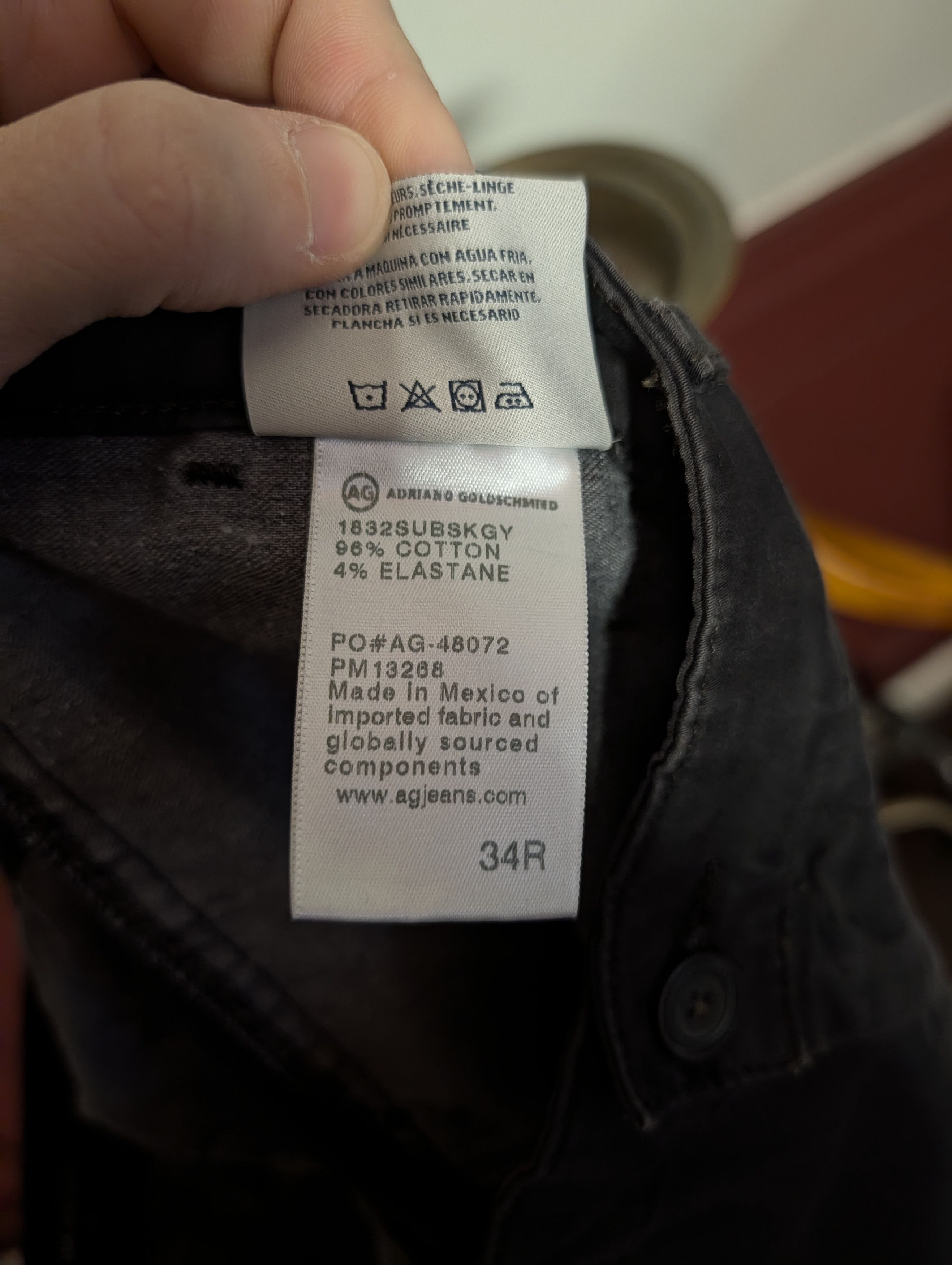 AG Adriano Goldschmied The Marshall Slim Chino mens pants 36 waist Size US 36 / EU 52 - 10 Thumbnail